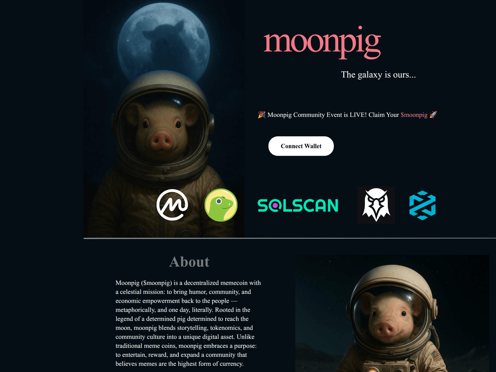 Screenshot of moonpigsmeme.com