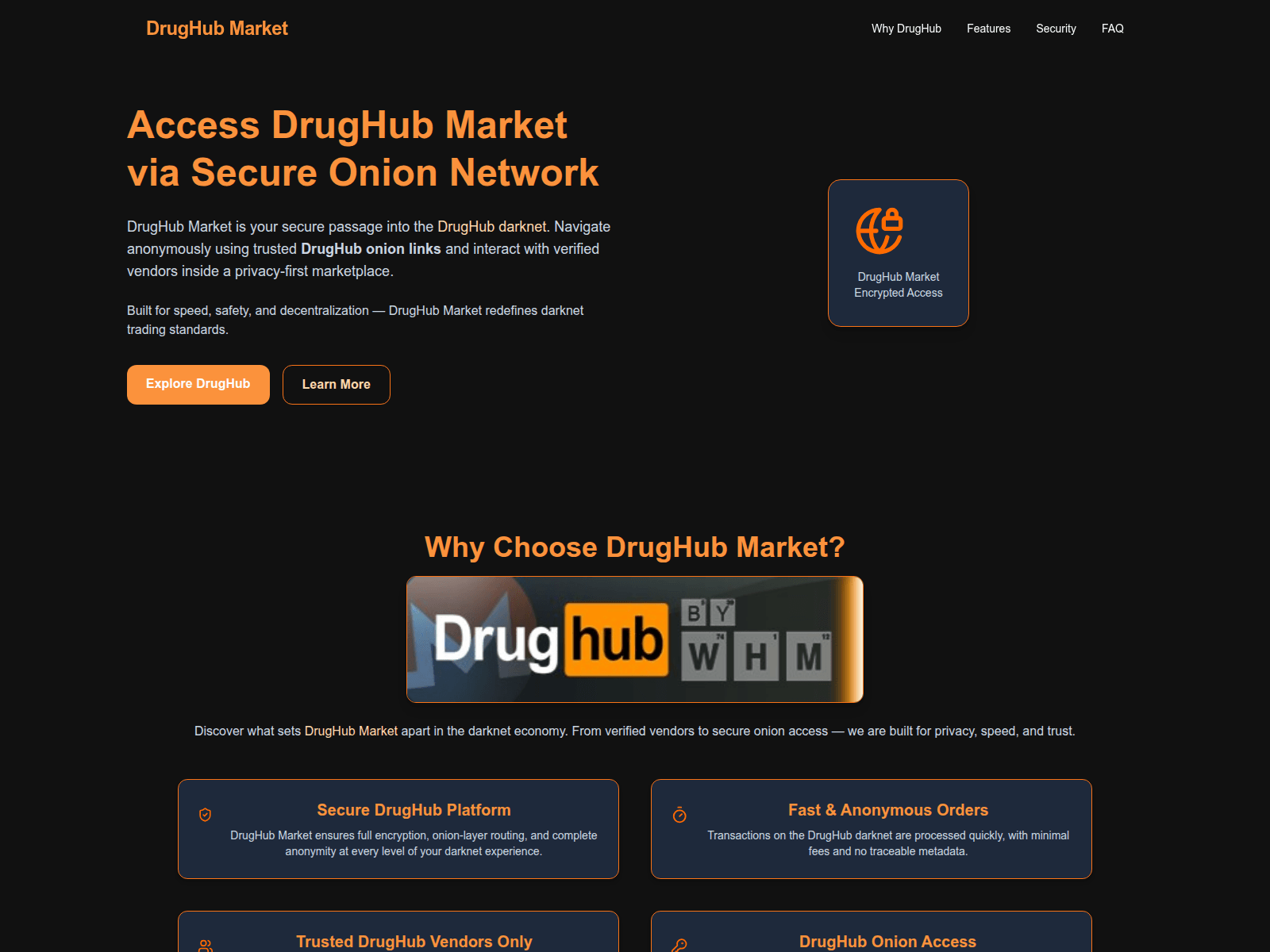 Screenshot of drughubdarkmarket.com