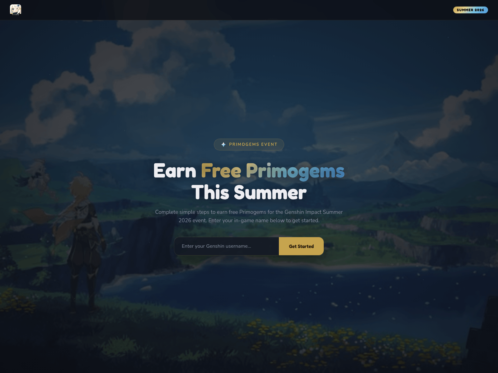 Screenshot of genshinevent.com