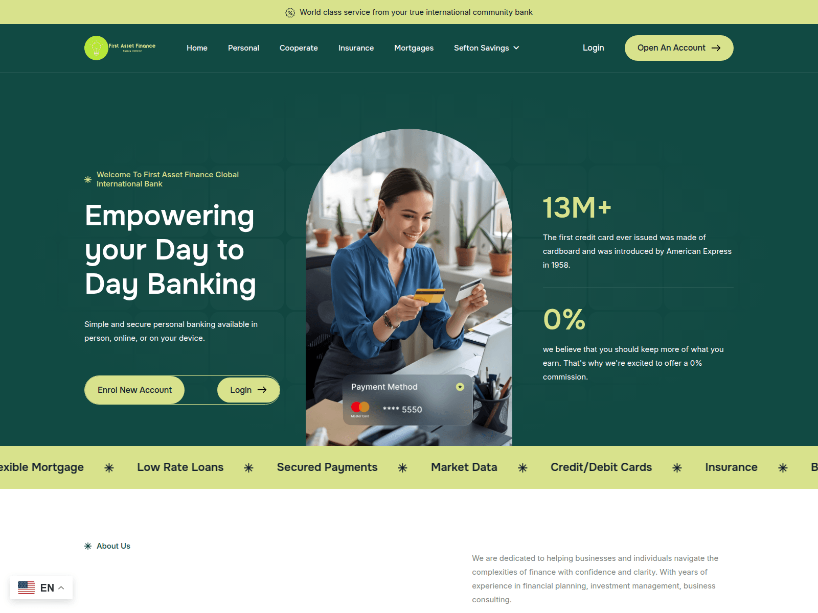 Screenshot of firstassetfinanceglobal.com