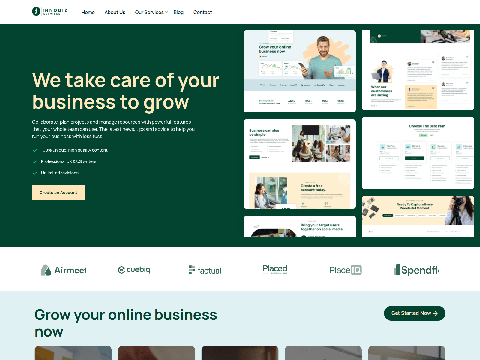 Screenshot of innobizservices.com