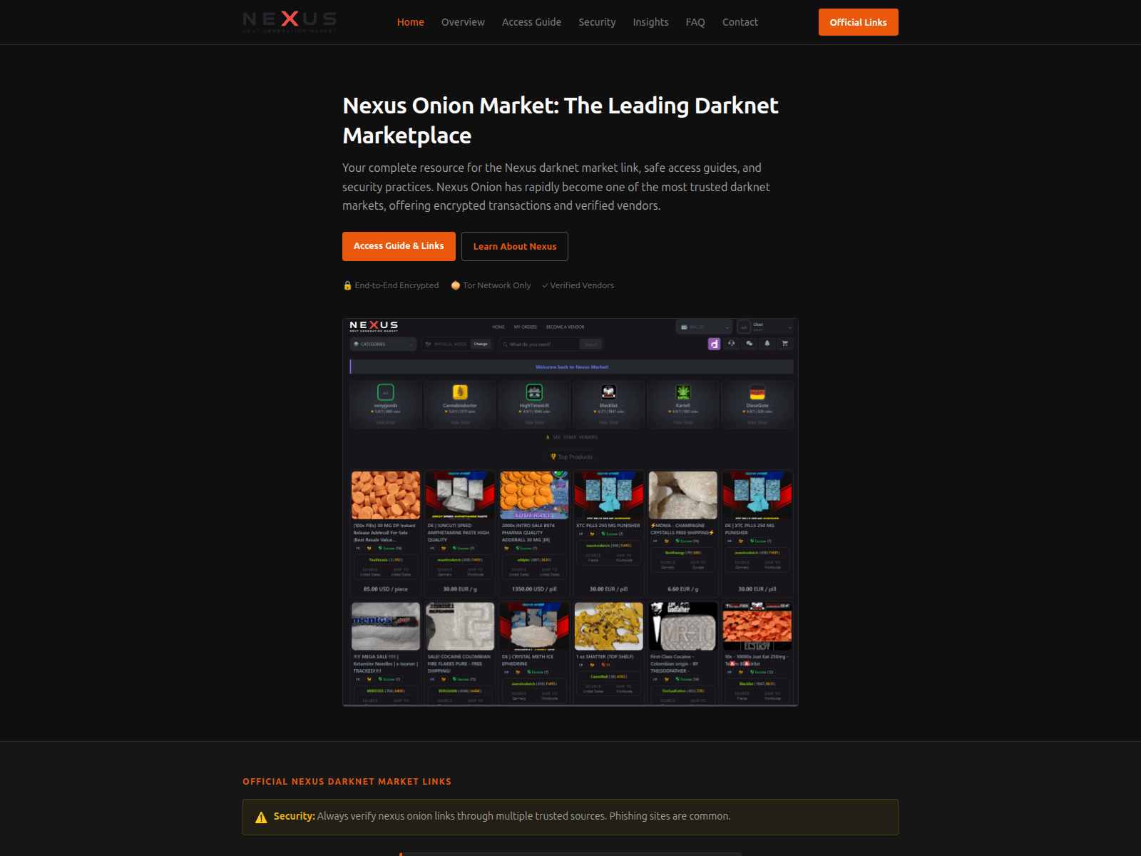 Screenshot of onionnexus.com
