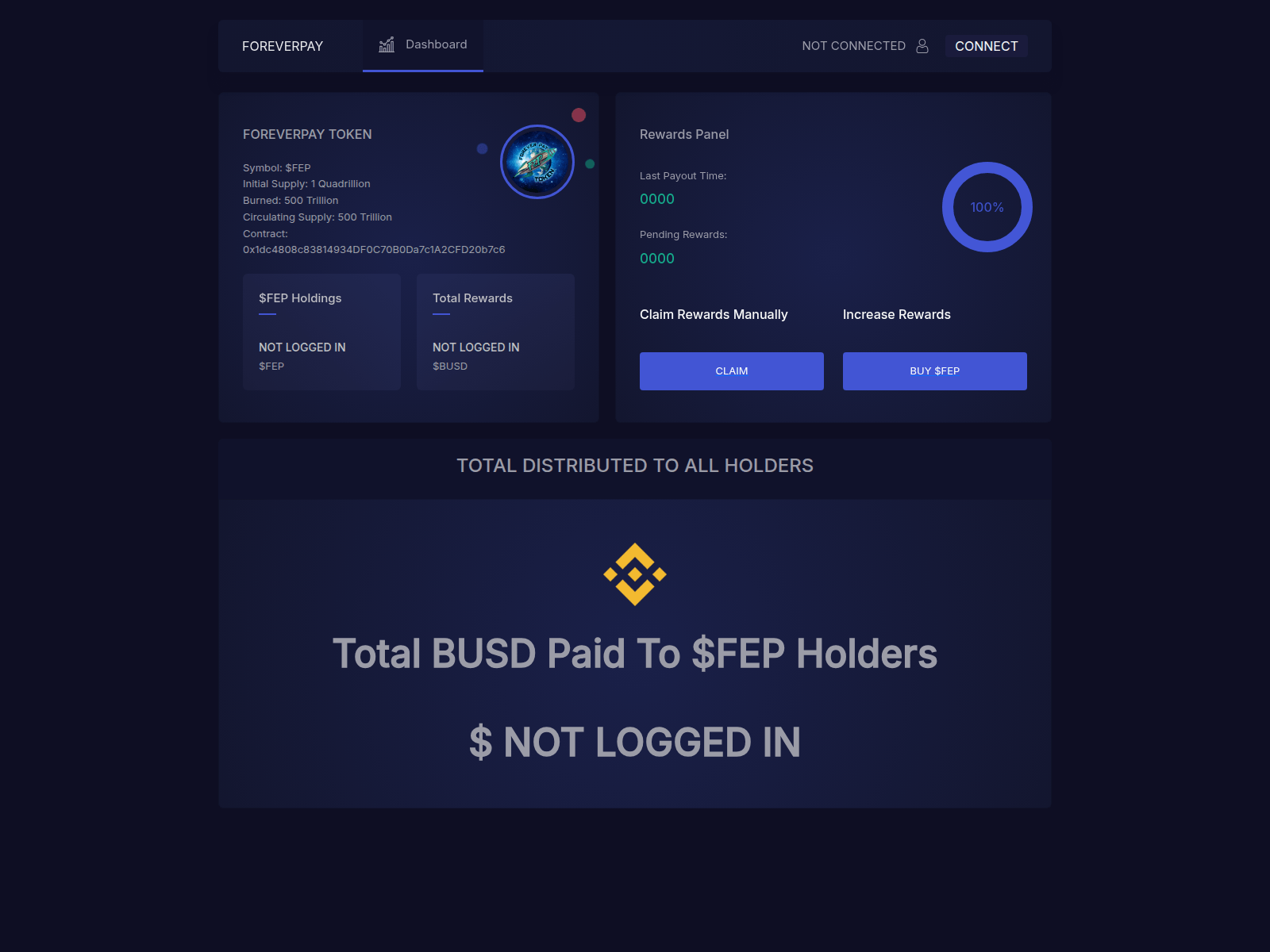 Screenshot of foreverpaytoken.net