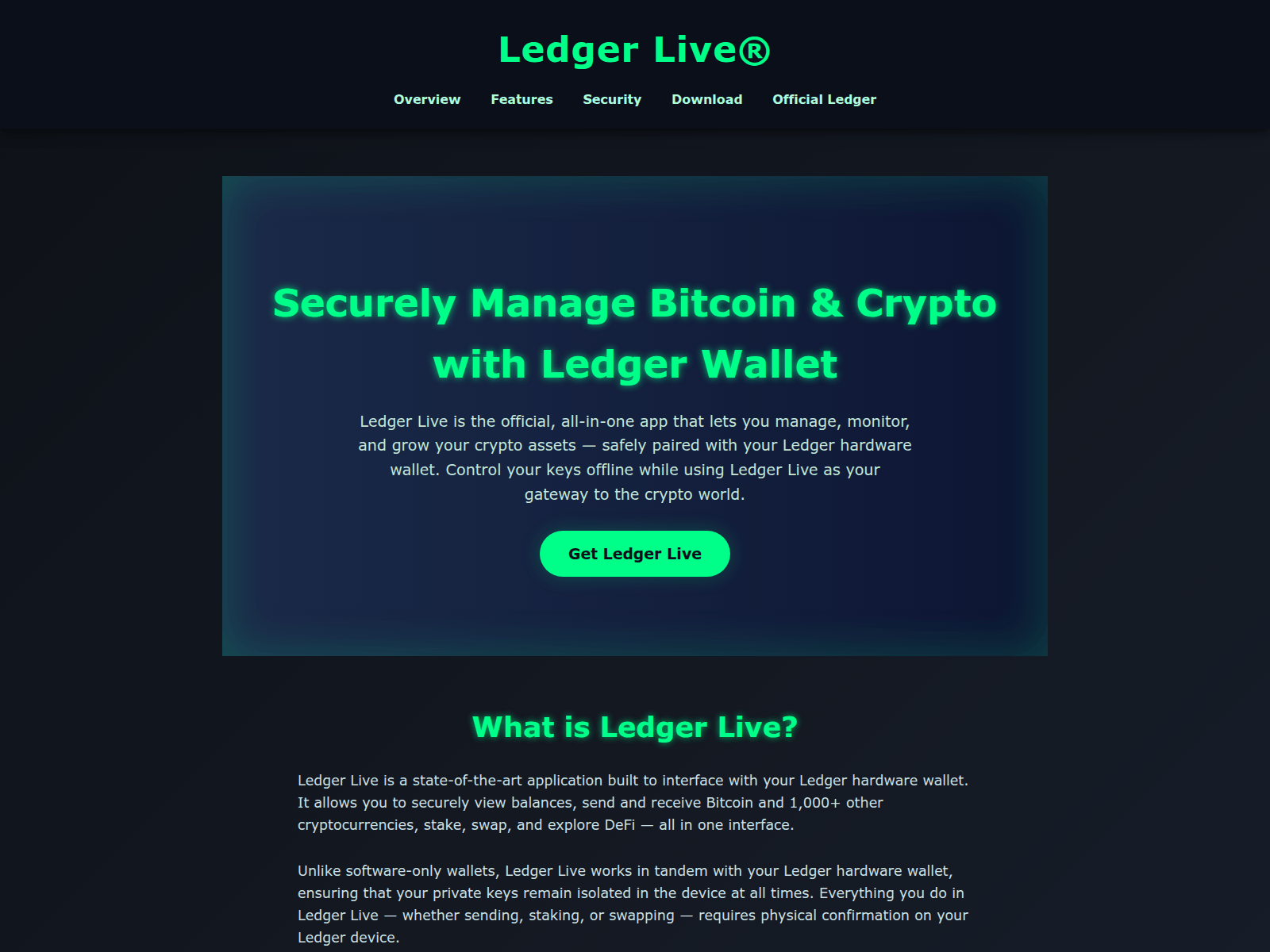 Screenshot of iledger-live.pages.dev