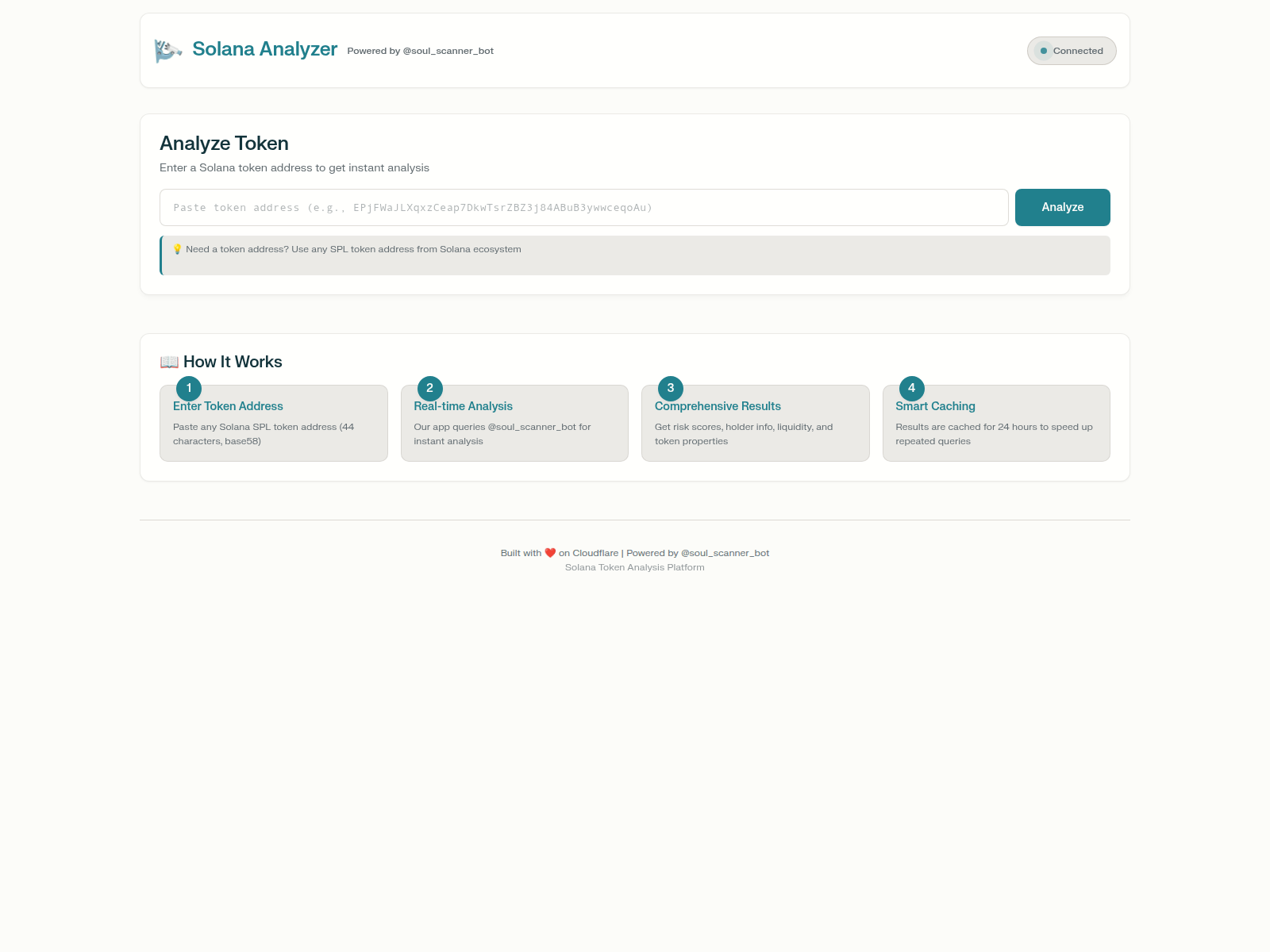 Screenshot of solana-analyzer.pages.dev