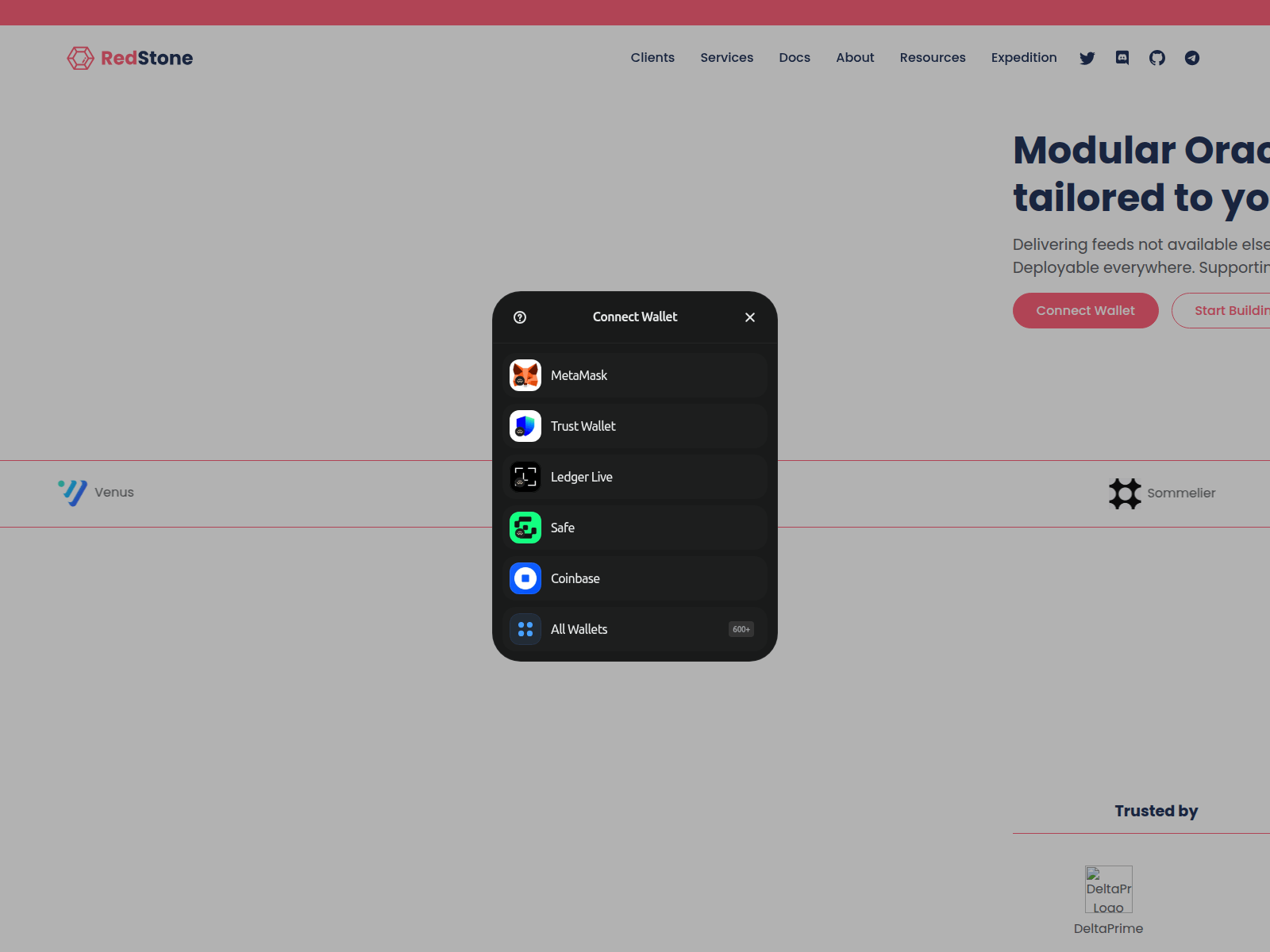 Screenshot of redstone-fi.pages.dev