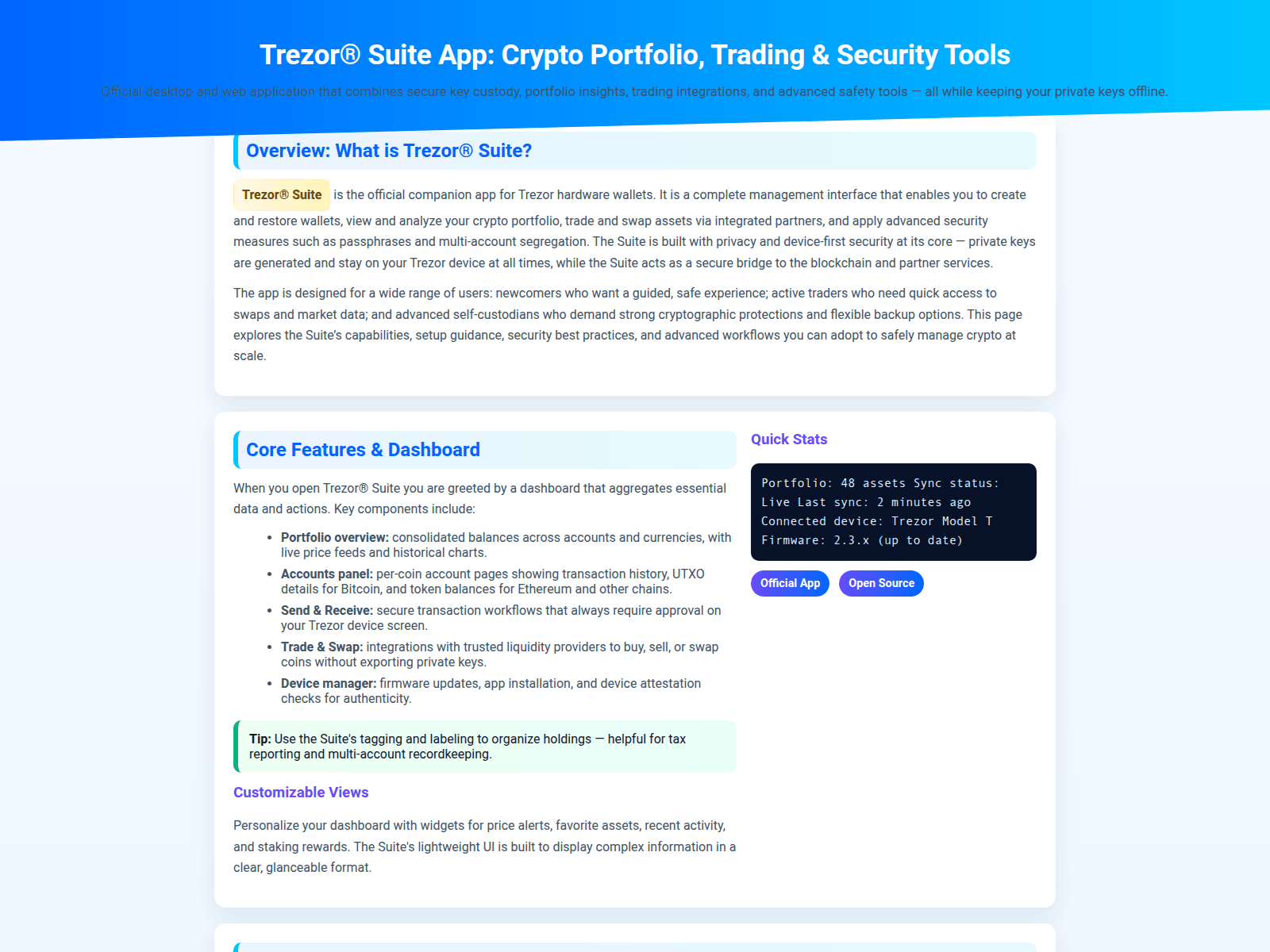 Screenshot of learn-trezr-suite-web.pages.dev