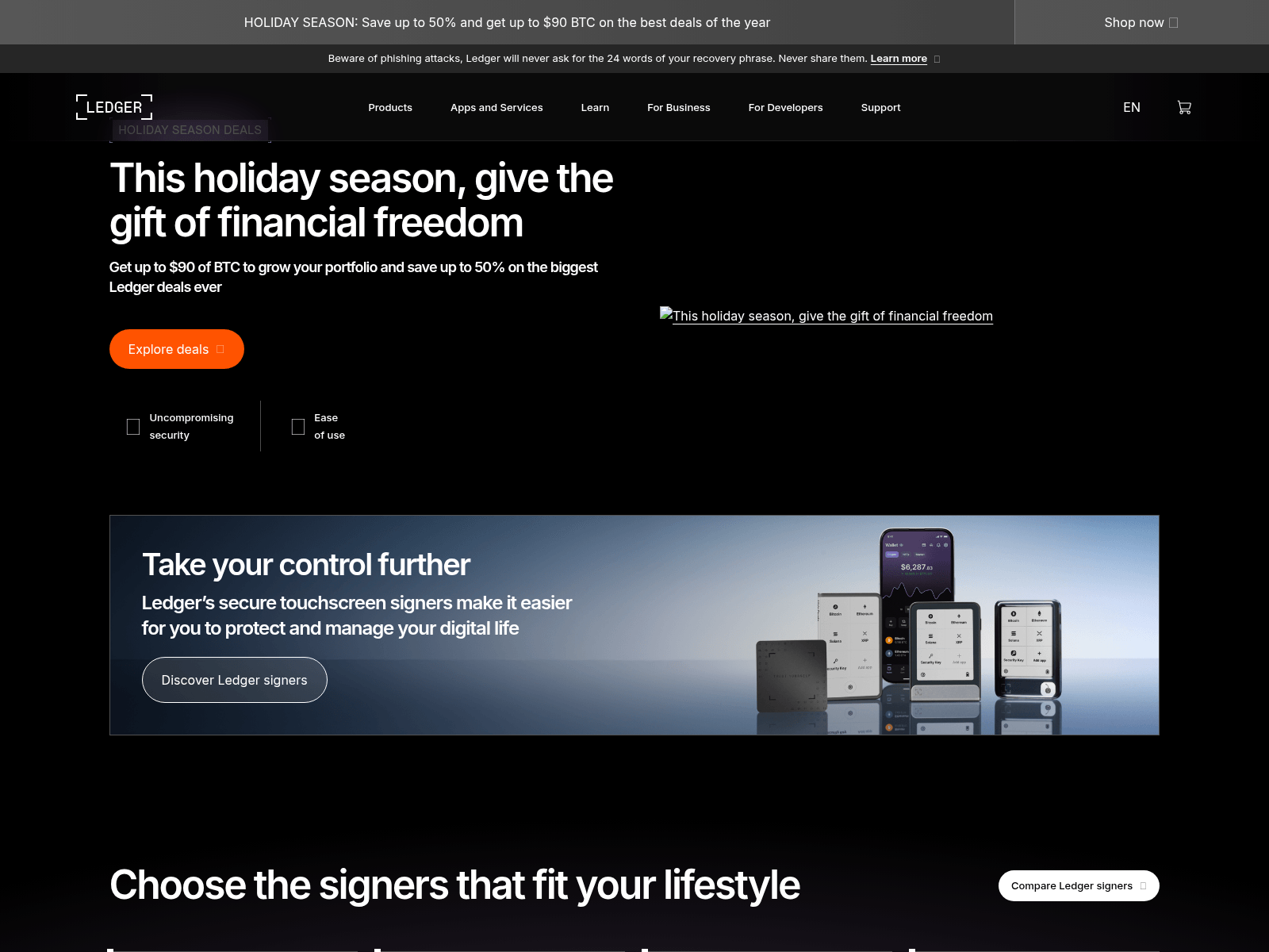 Screenshot of ledger10.com
