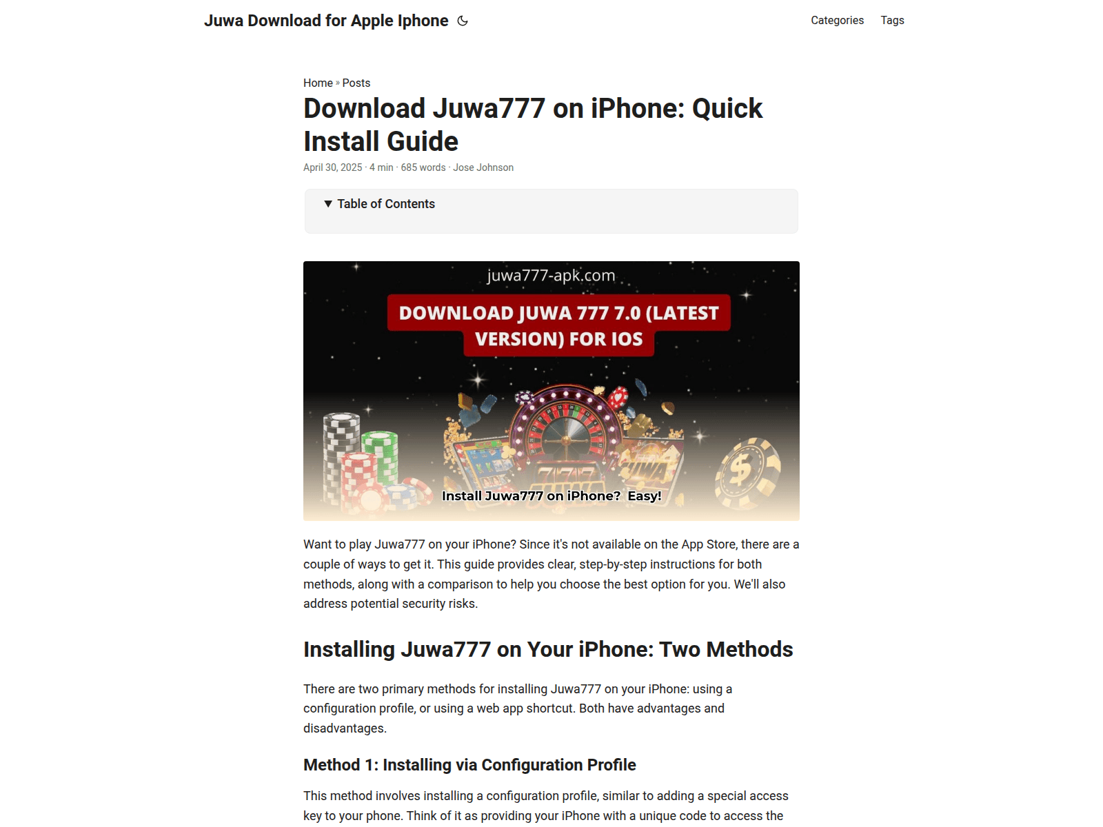 Screenshot of juwa-download-for-apple-iphone.pages.dev