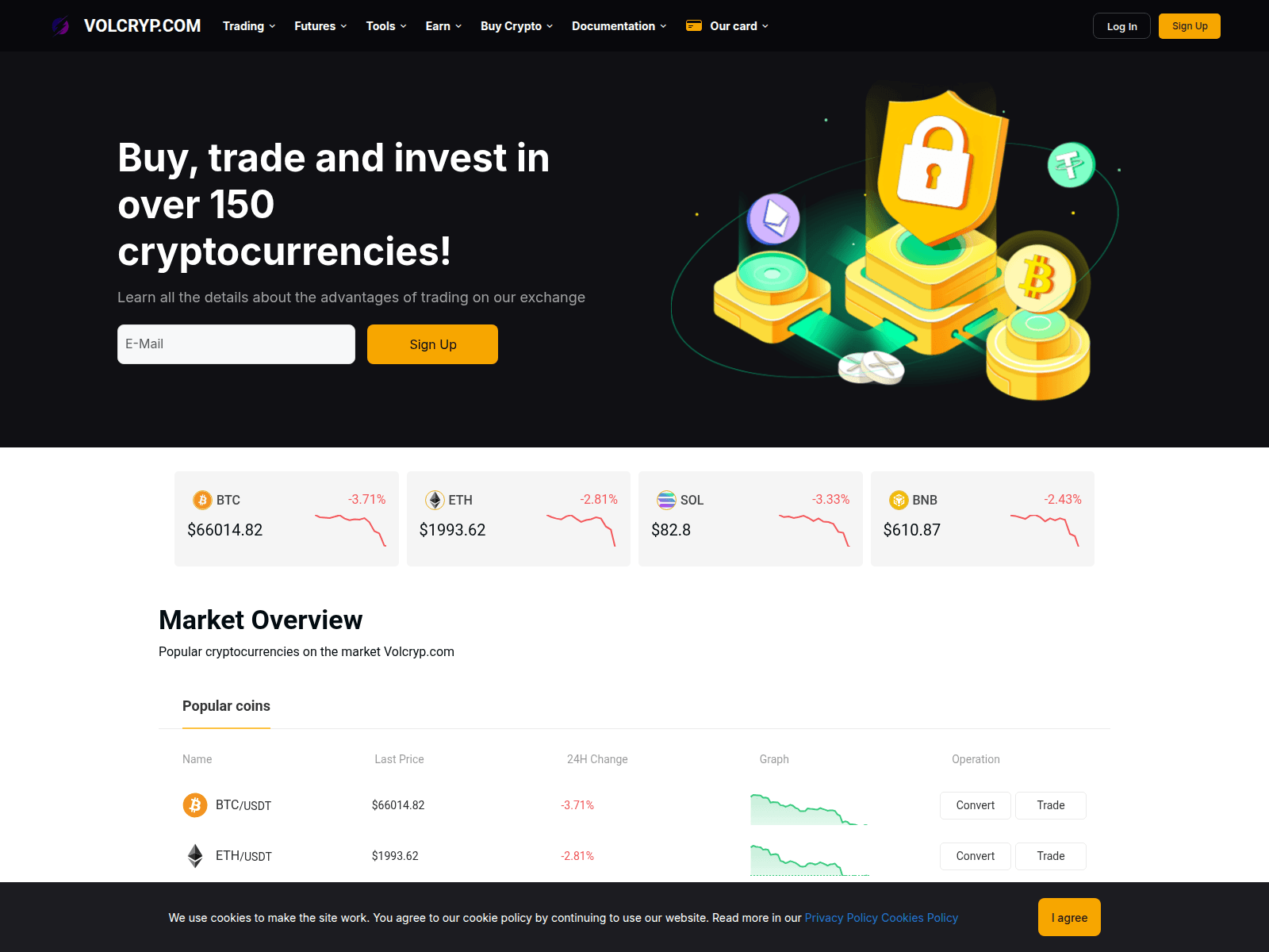 Screenshot of volcryp.com
