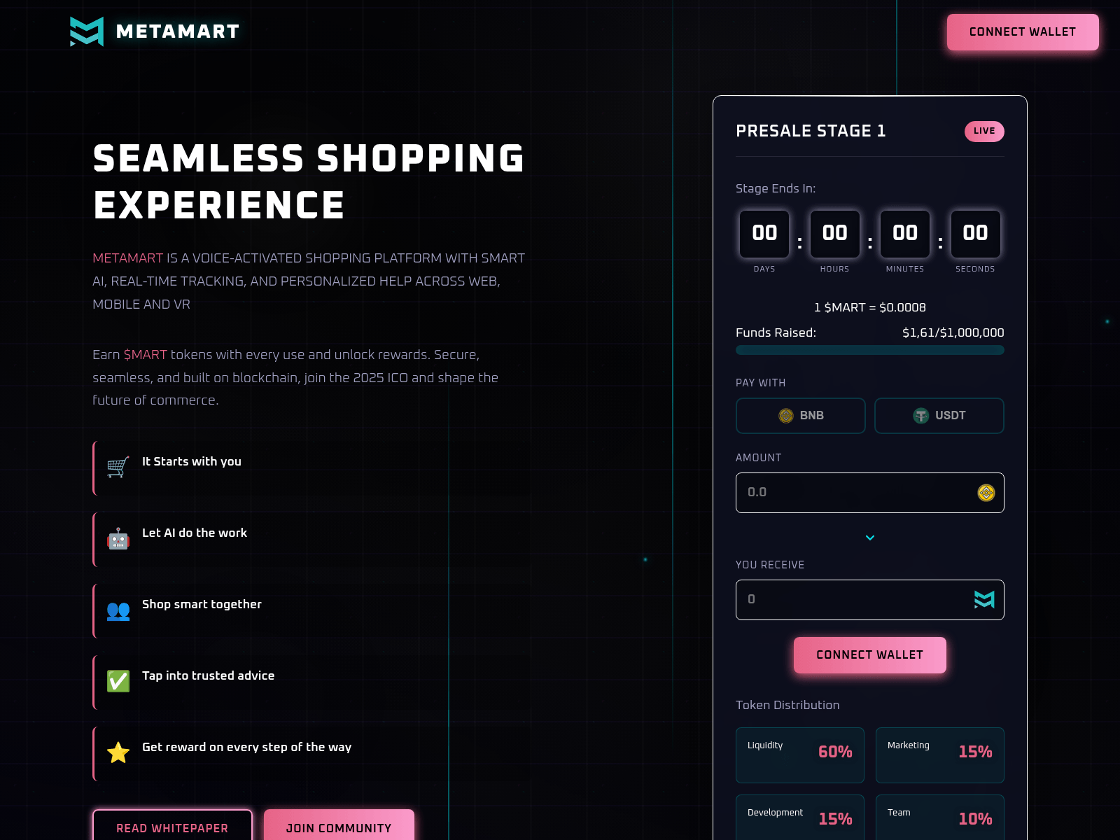 Screenshot of presale-metamart.io