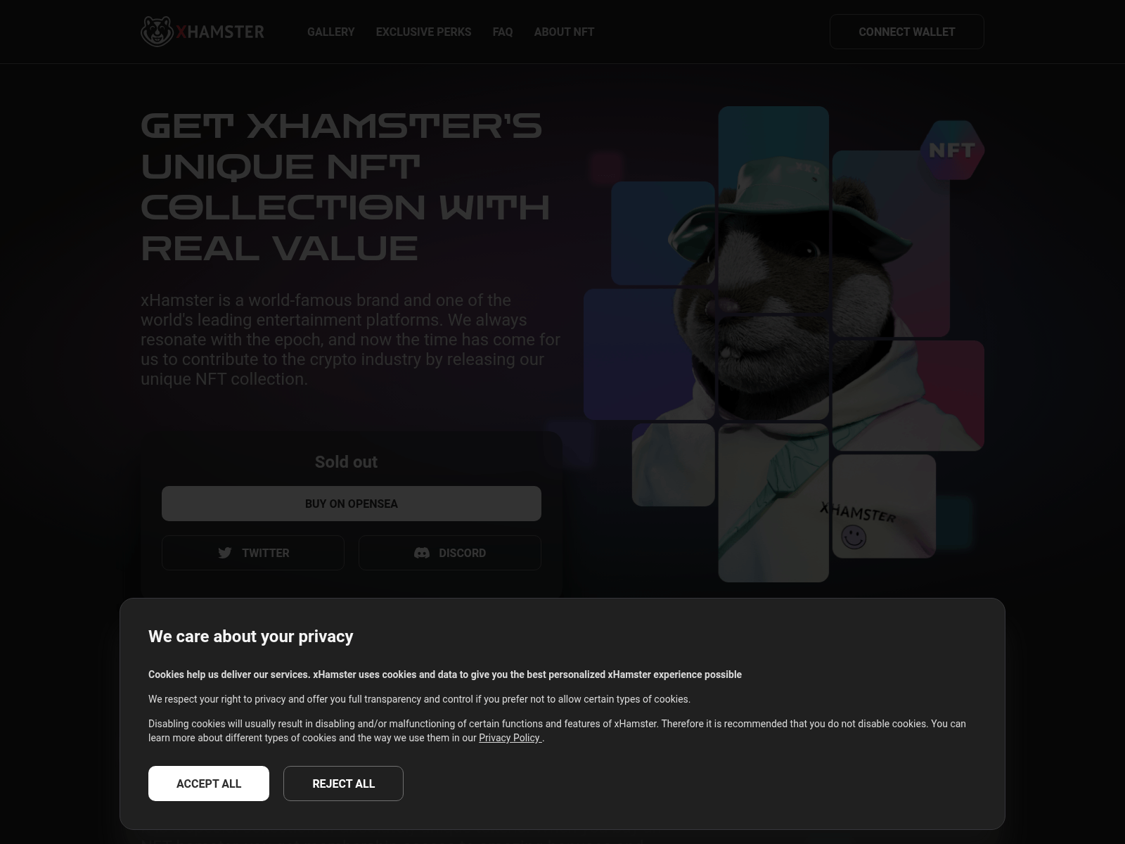 Screenshot of xhamsternft.com