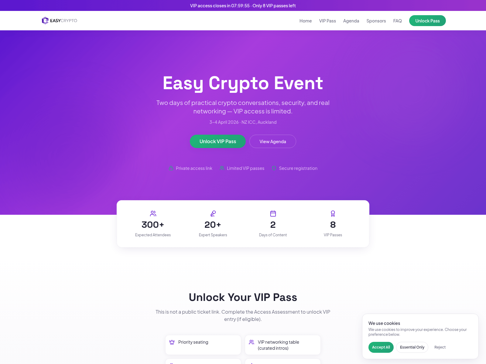 Screenshot of easyeventnz.com