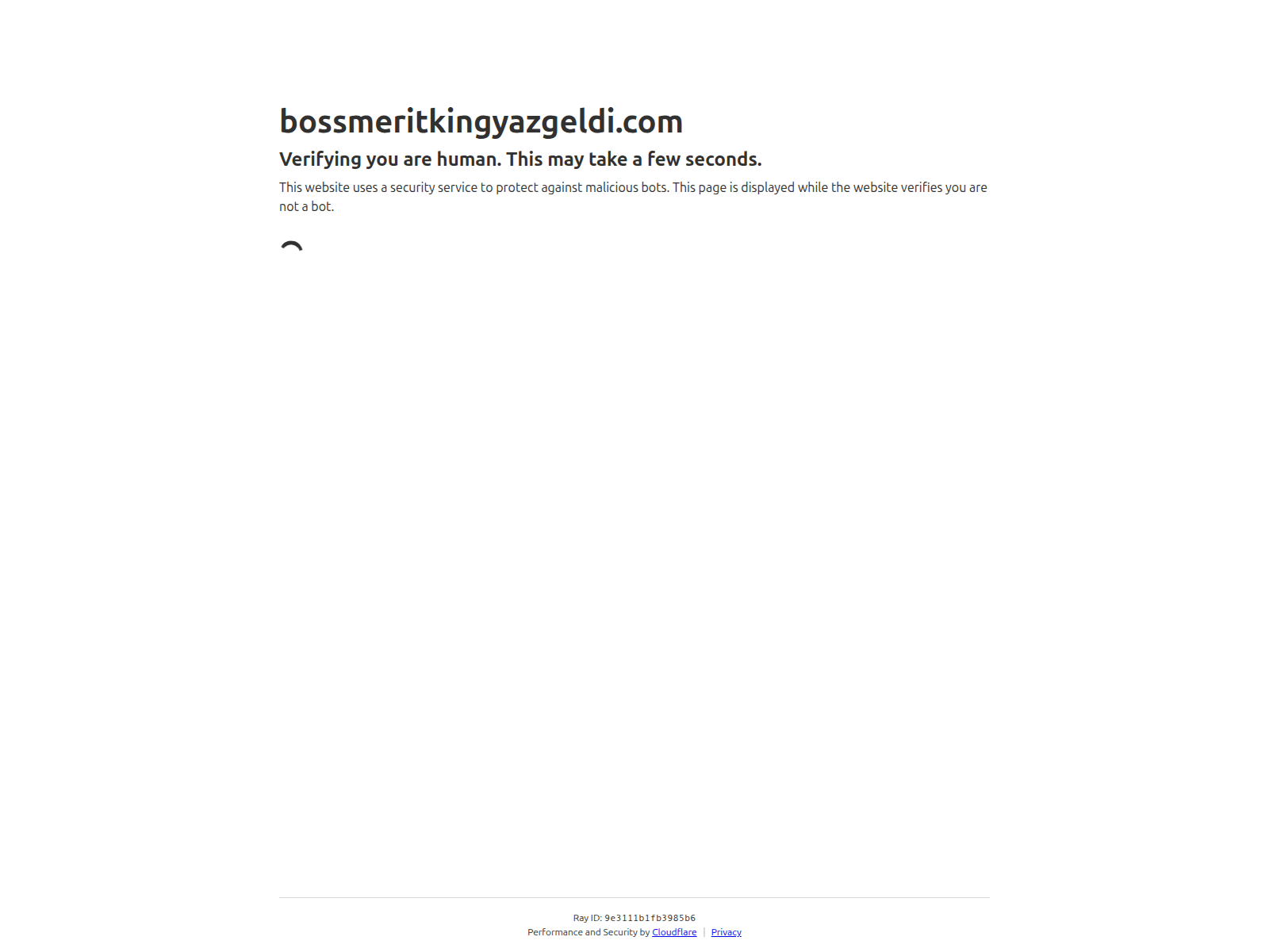 Screenshot of bossmeritkingyazgeldi.com