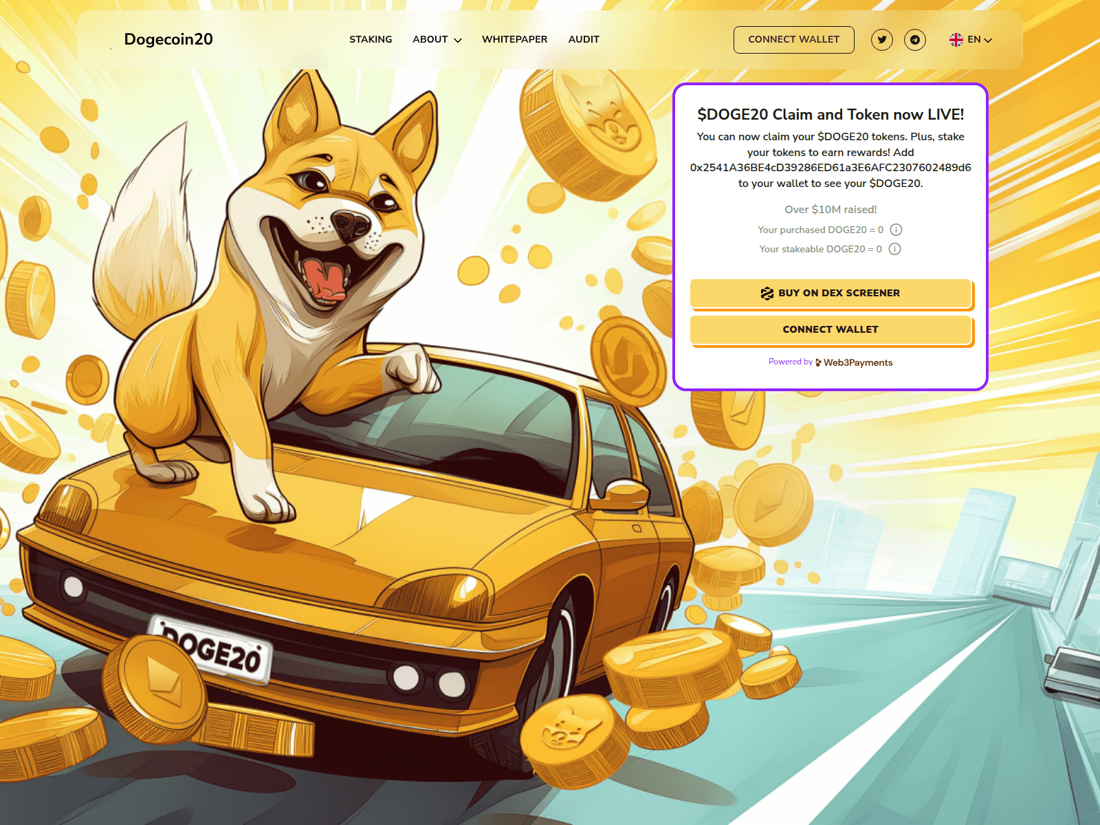 Screenshot of dogecoin20-web.pages.dev