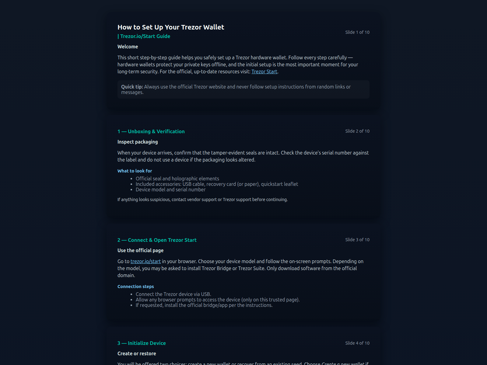 Screenshot of startt-trezr-dev.pages.dev
