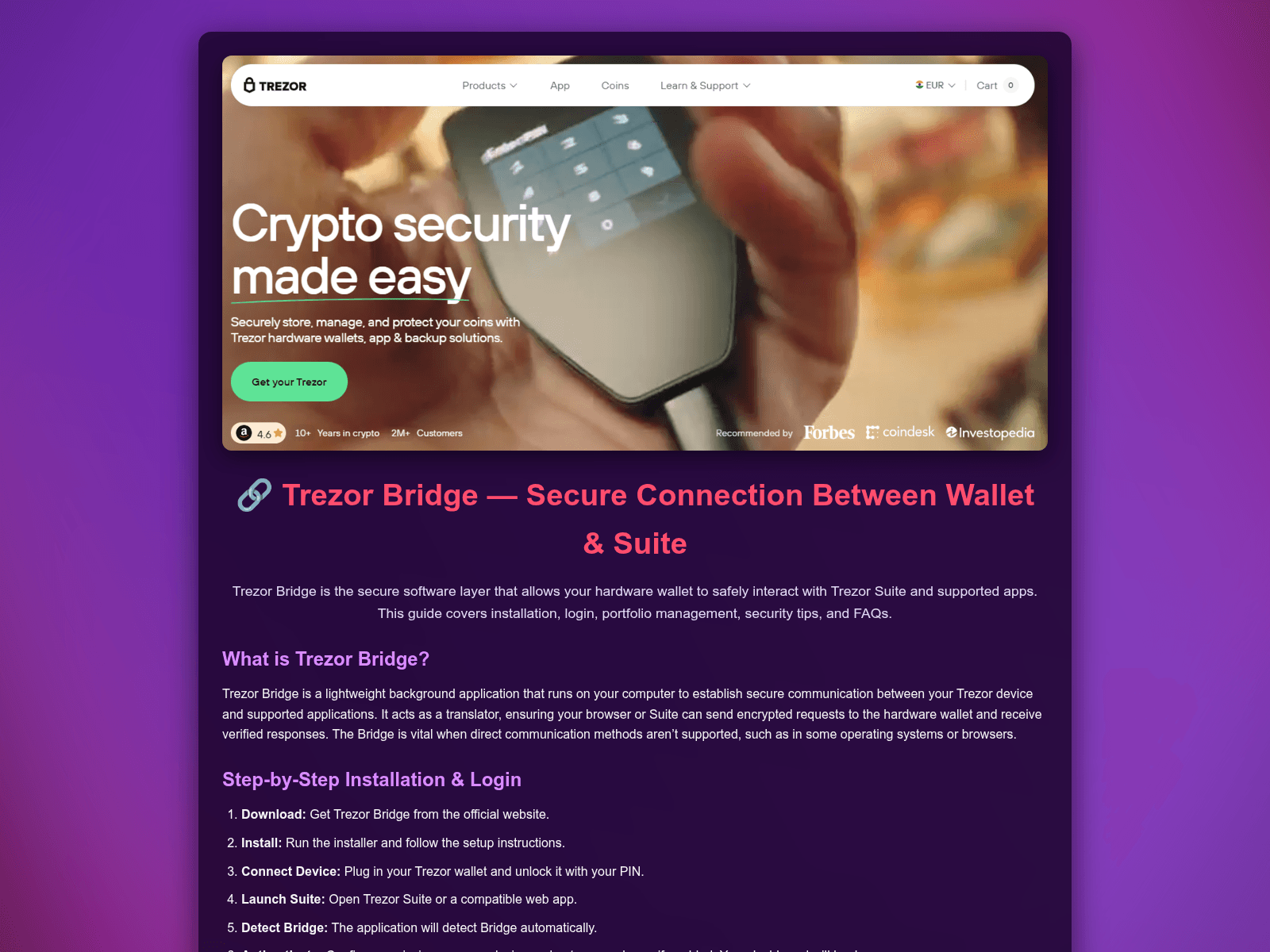 Screenshot of tre-bridgge.pages.dev