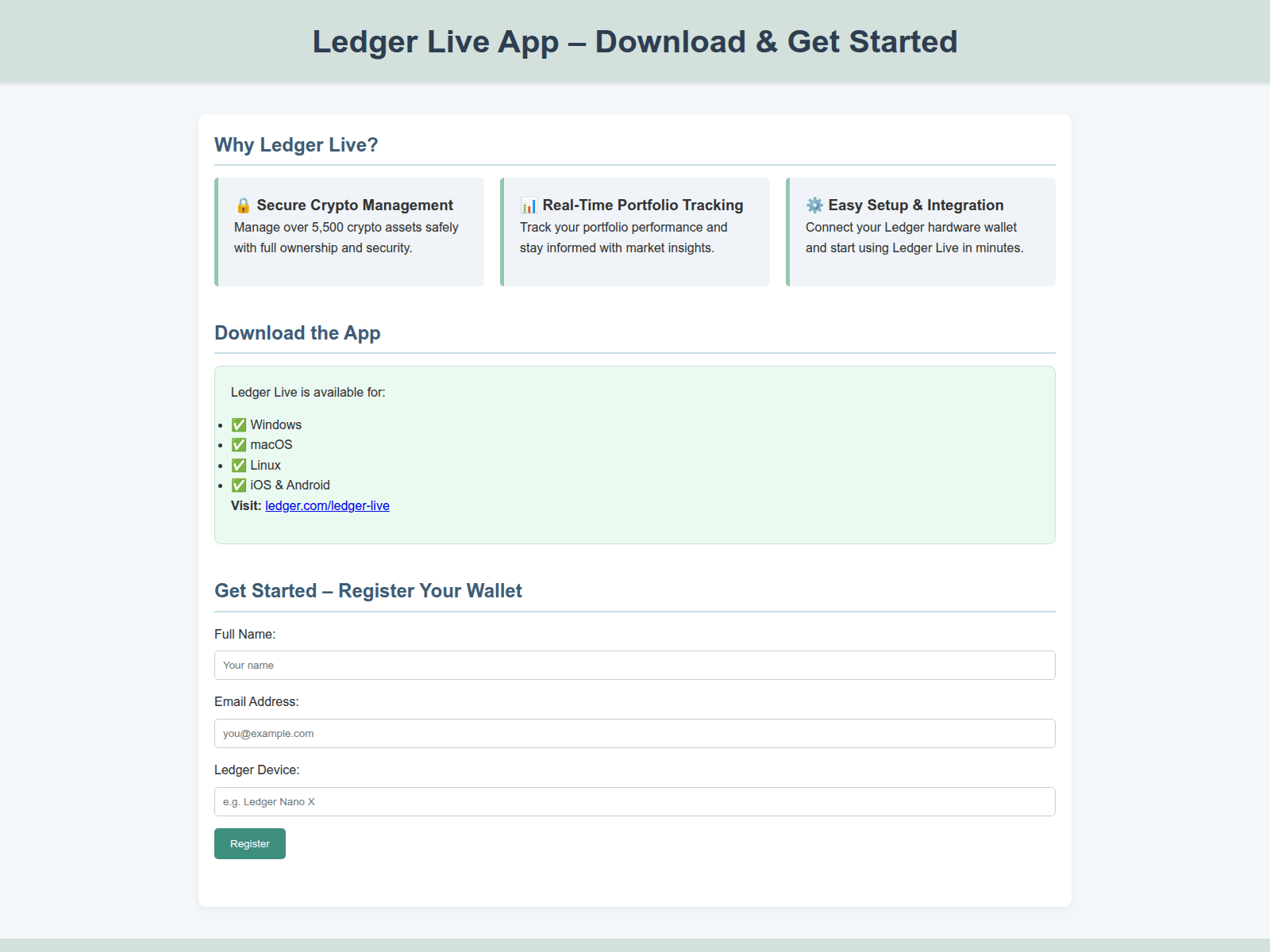 Screenshot of ladger-live-app-hub.pages.dev