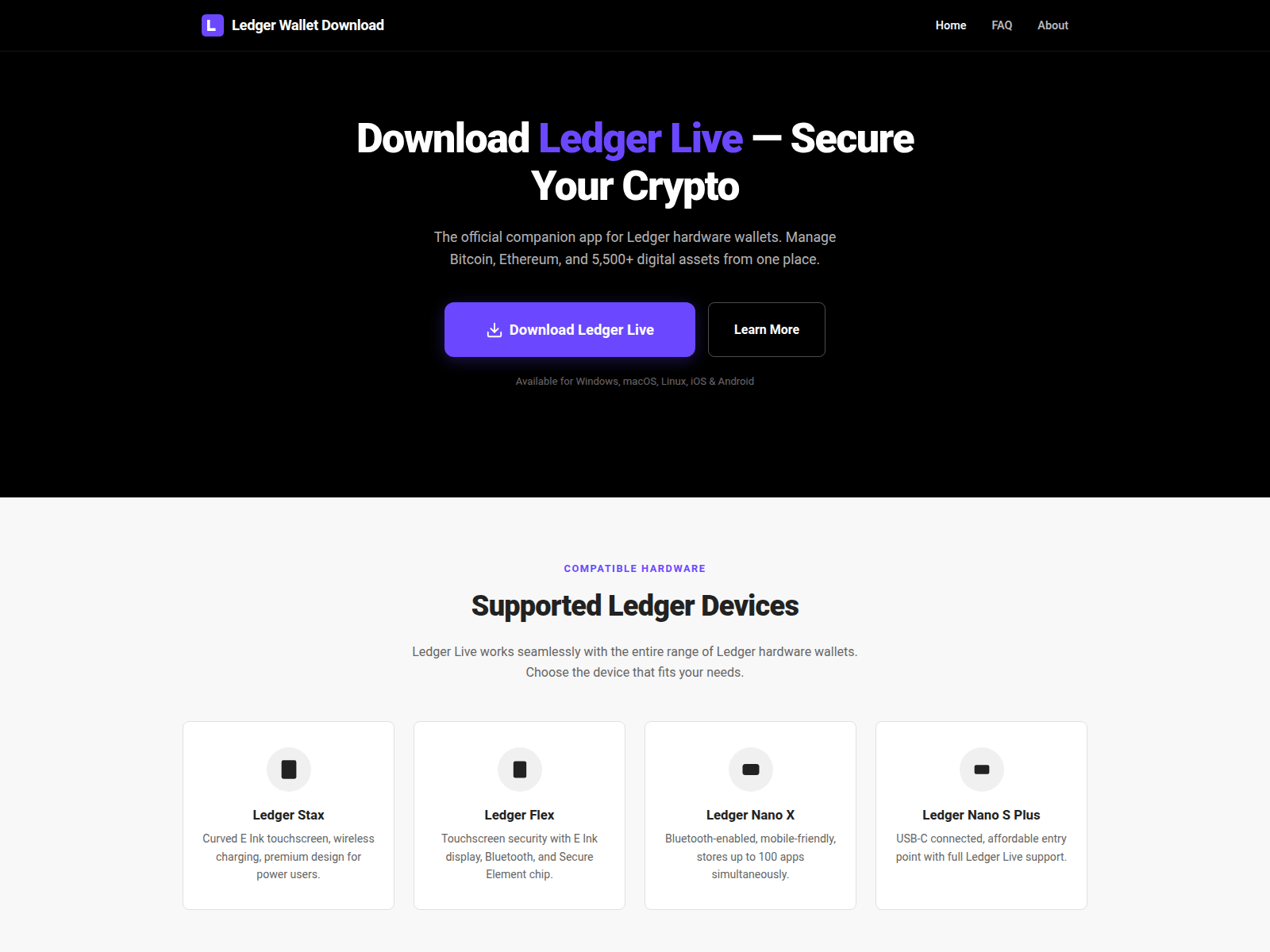 Screenshot of ledger-wallet-download.com