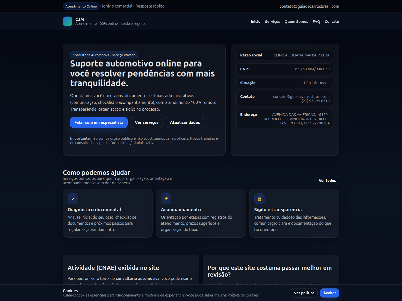 Screenshot of guiadecarrosbrasil.com