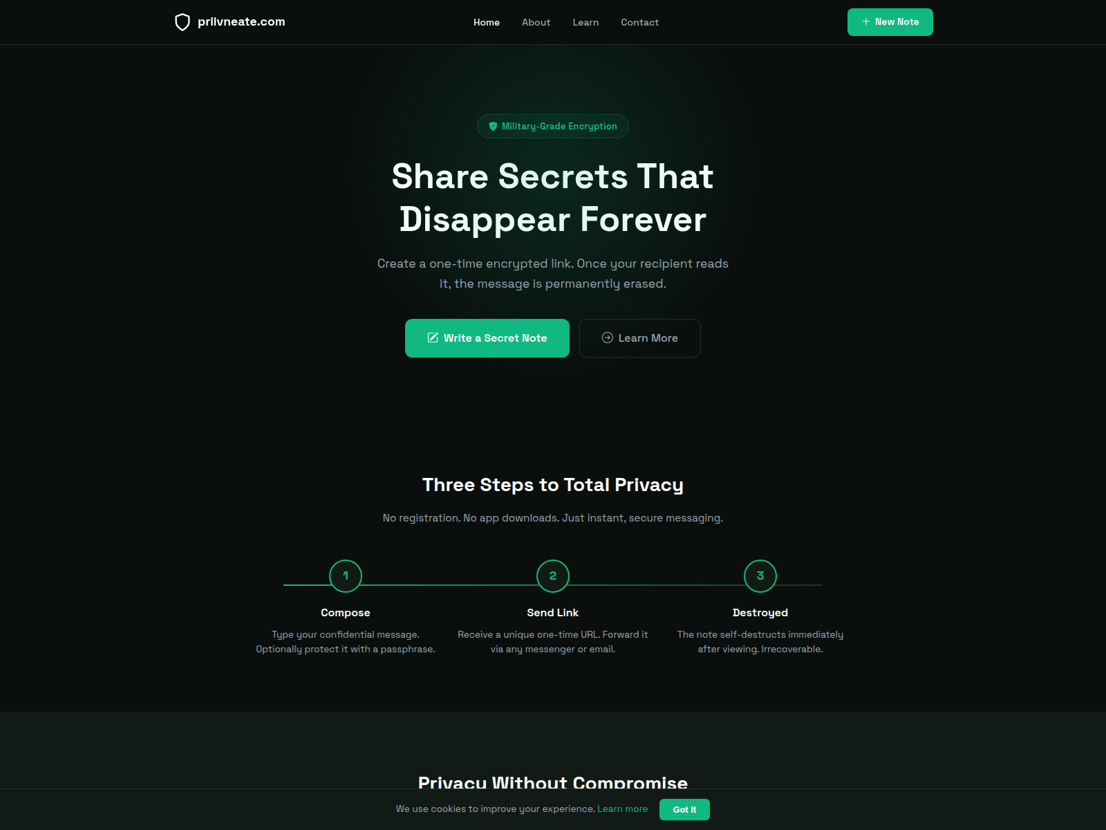 Screenshot of priivneate.com