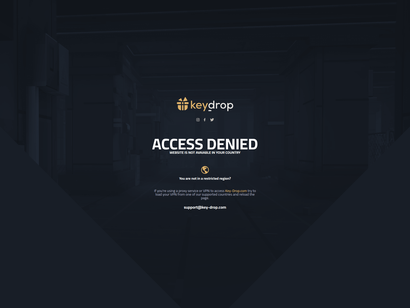 Forensic screenshot of key-drop.cloud