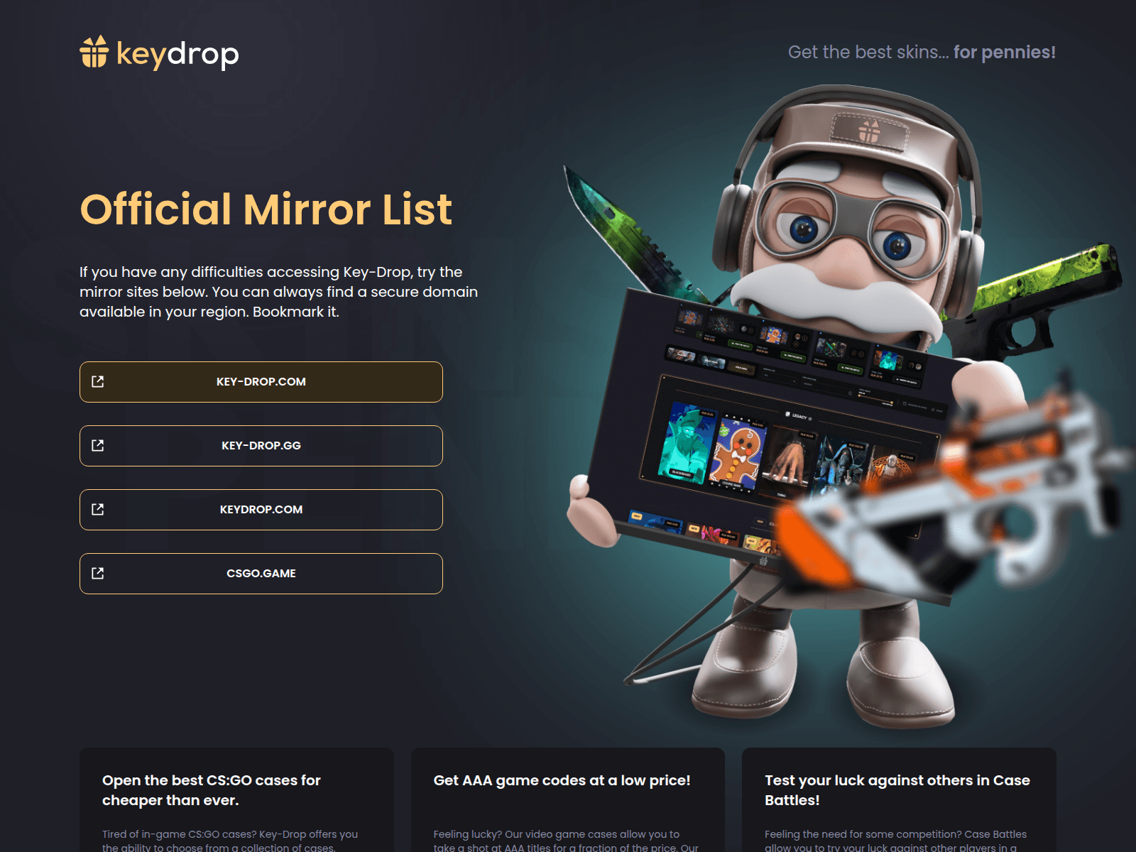 Screenshot of playkeydrop.com