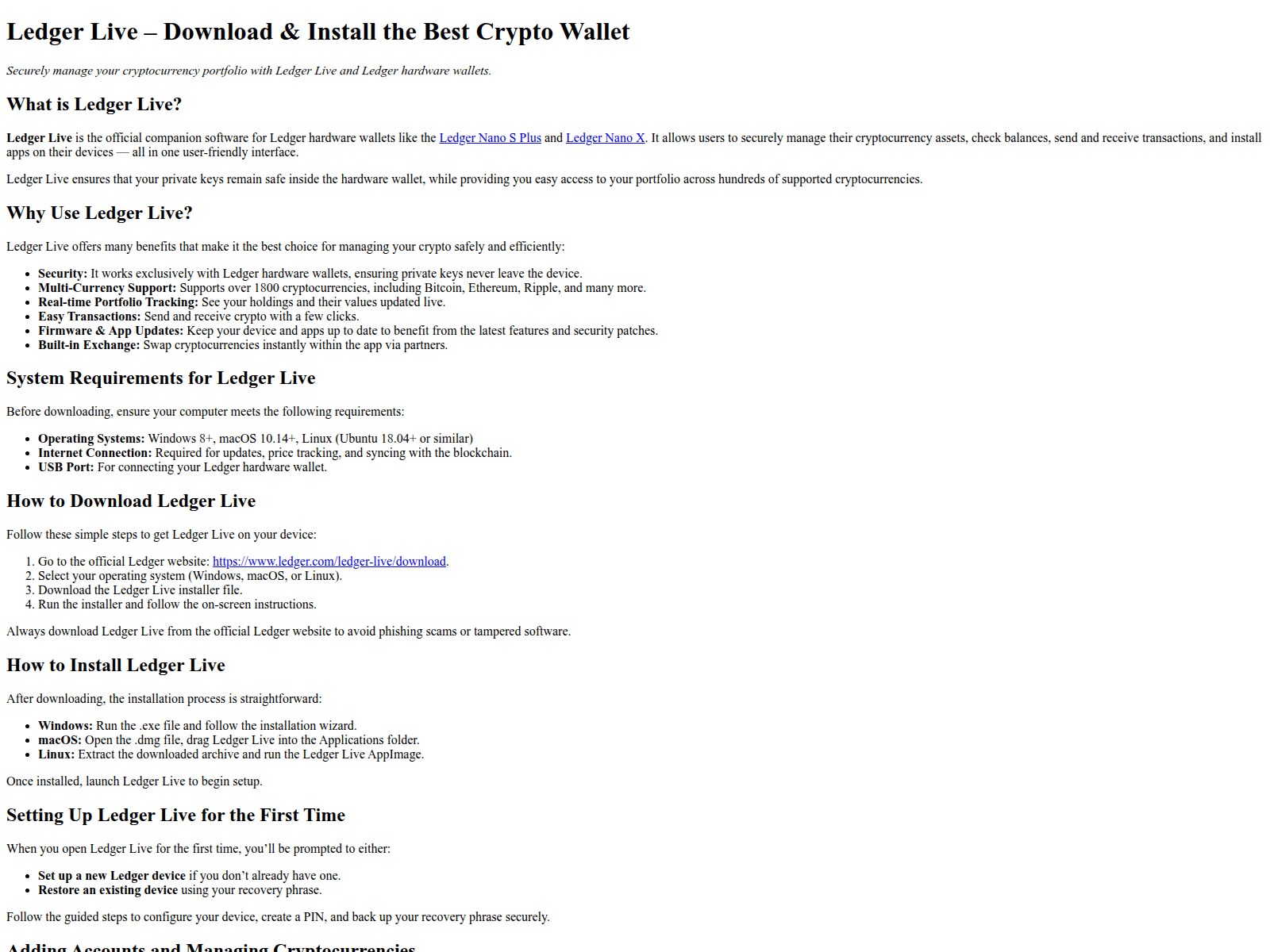 Screenshot of ladger-live--run.pages.dev