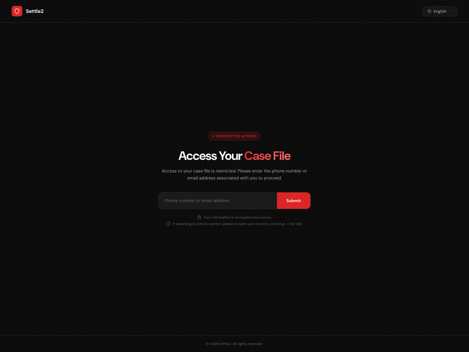 Screenshot of settle2.com