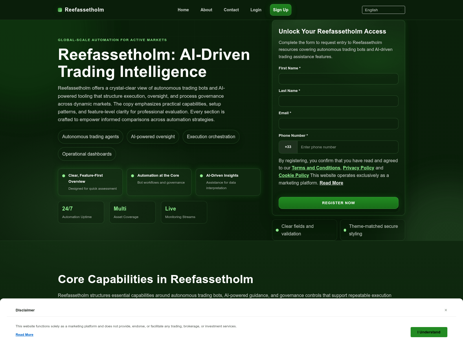 Screenshot of reefassetholm-system.cyou