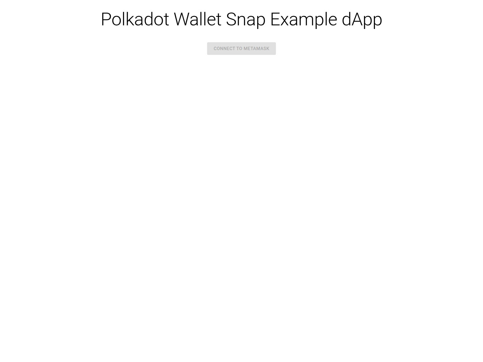Screenshot of metamask-snap-polkadot.pages.dev
