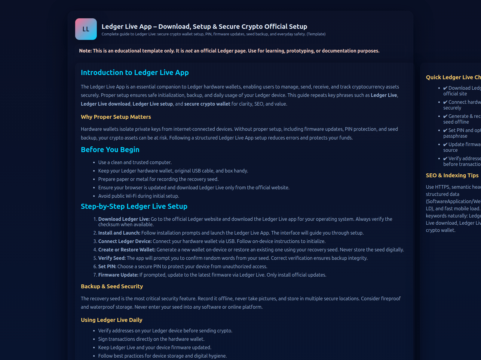Screenshot of guide-ledgerliv.pages.dev