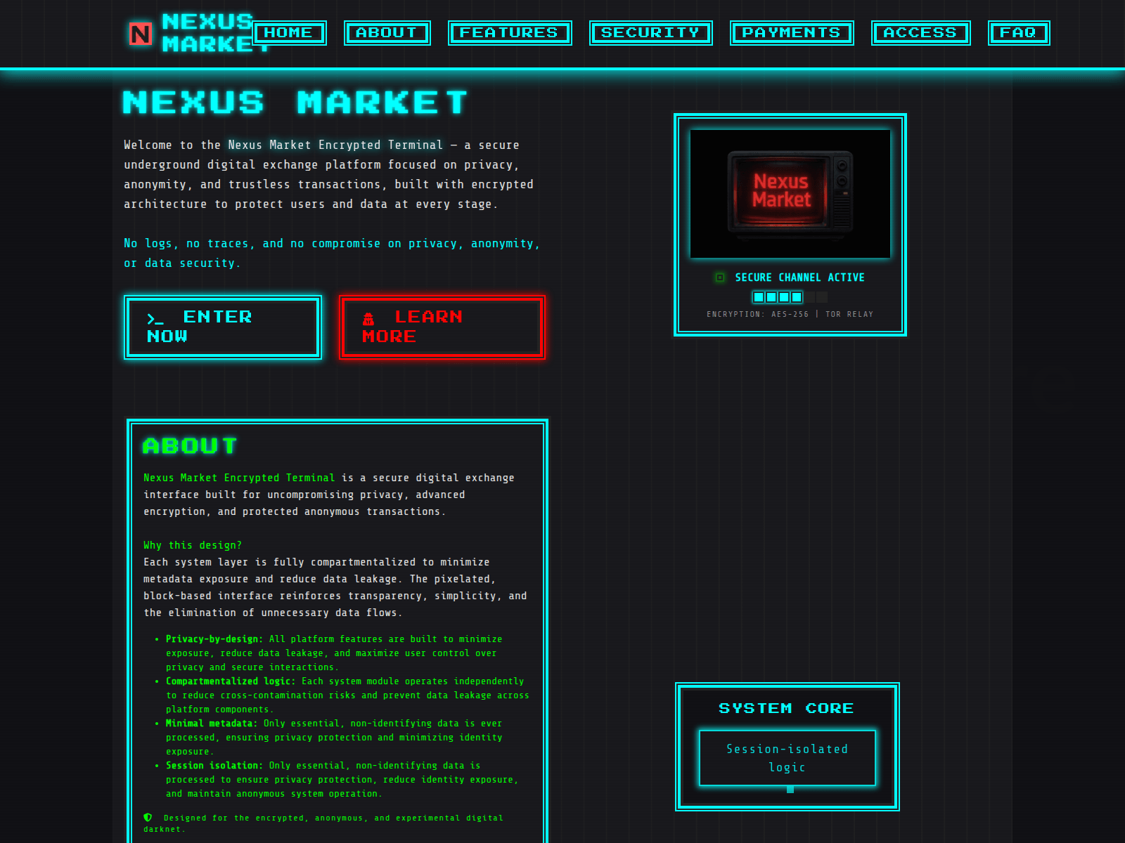 Screenshot of nexusdark.info