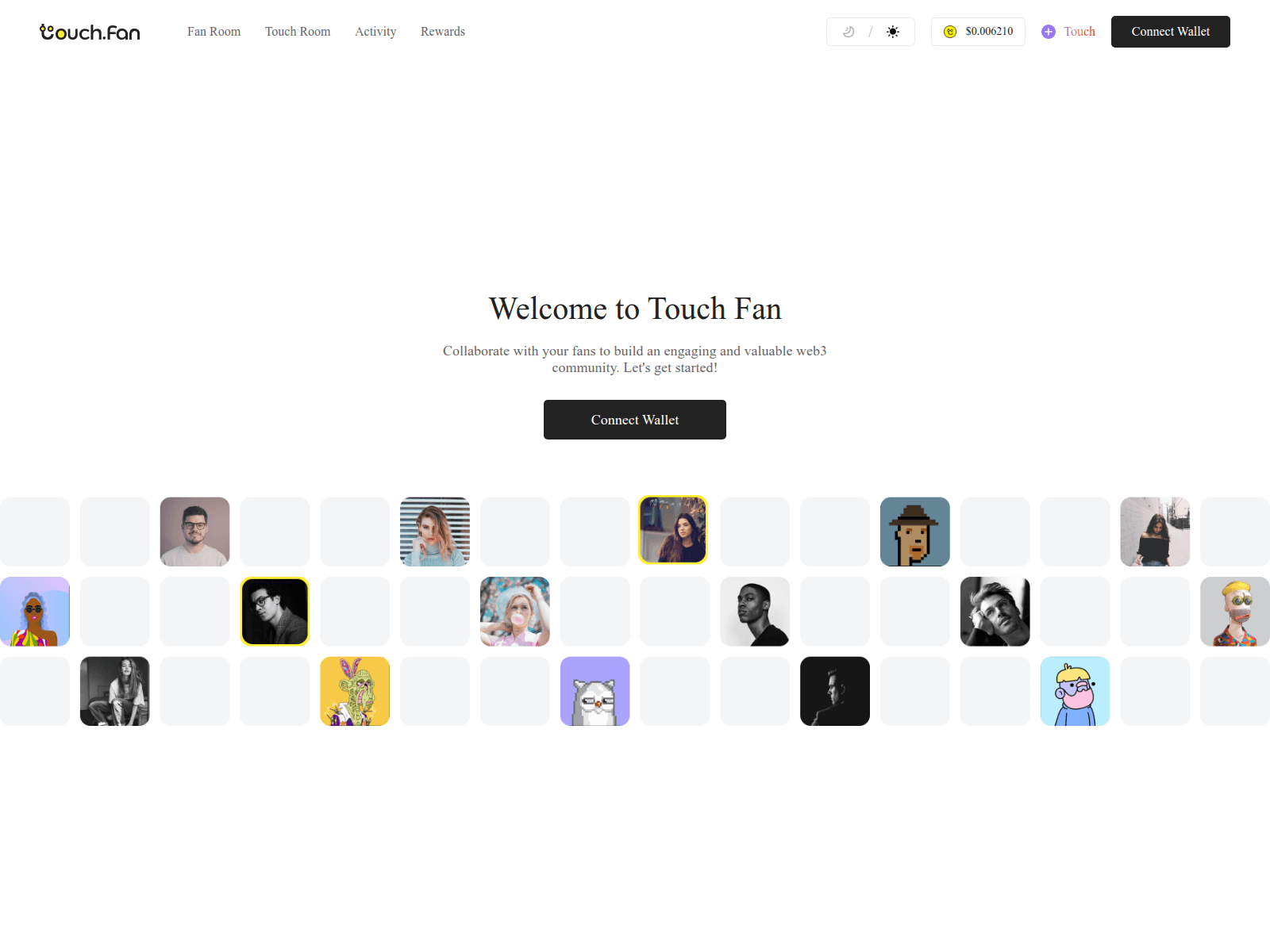 Screenshot of touchfanrewards.pages.dev