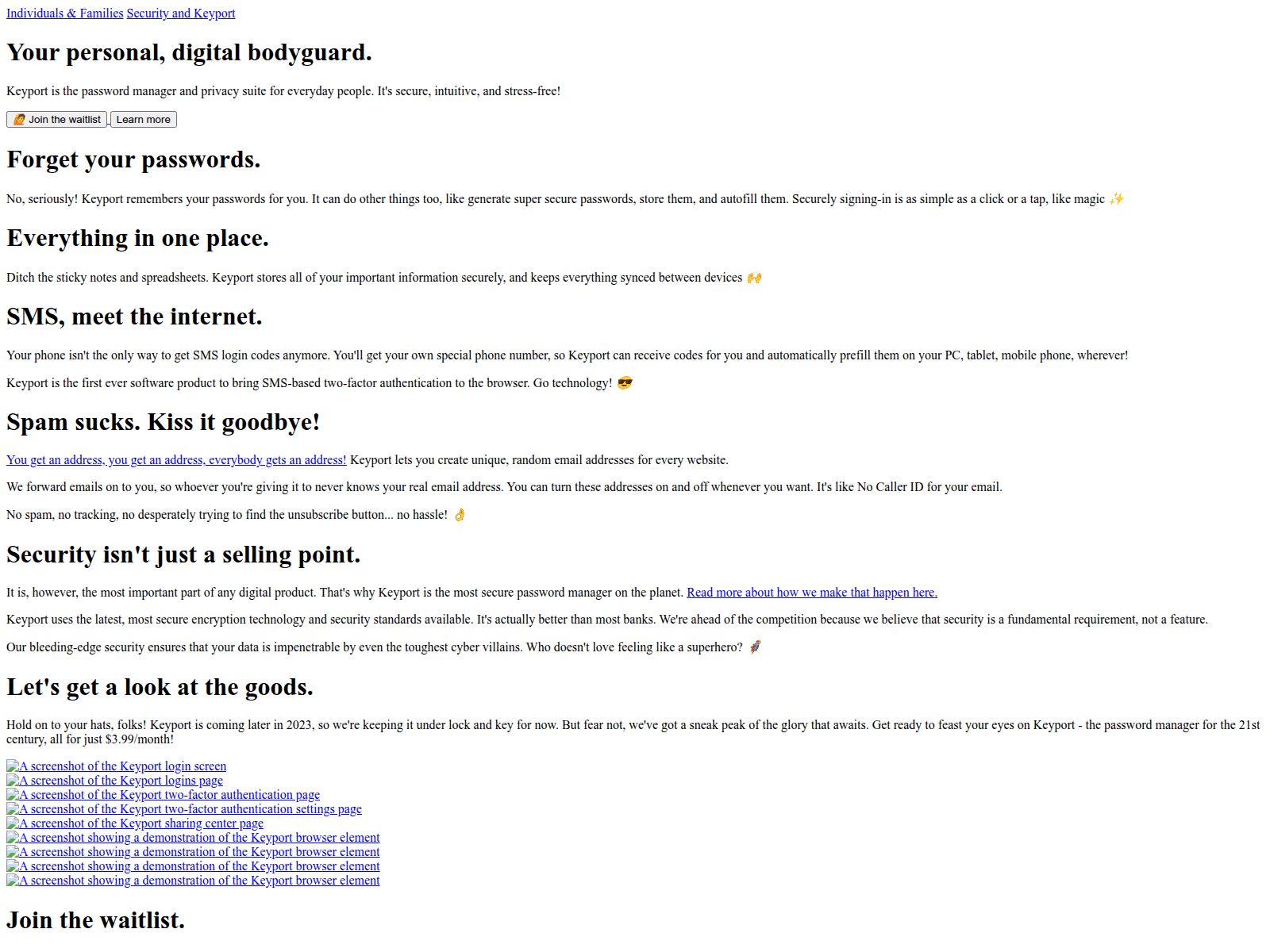 Screenshot of keyport.pages.dev