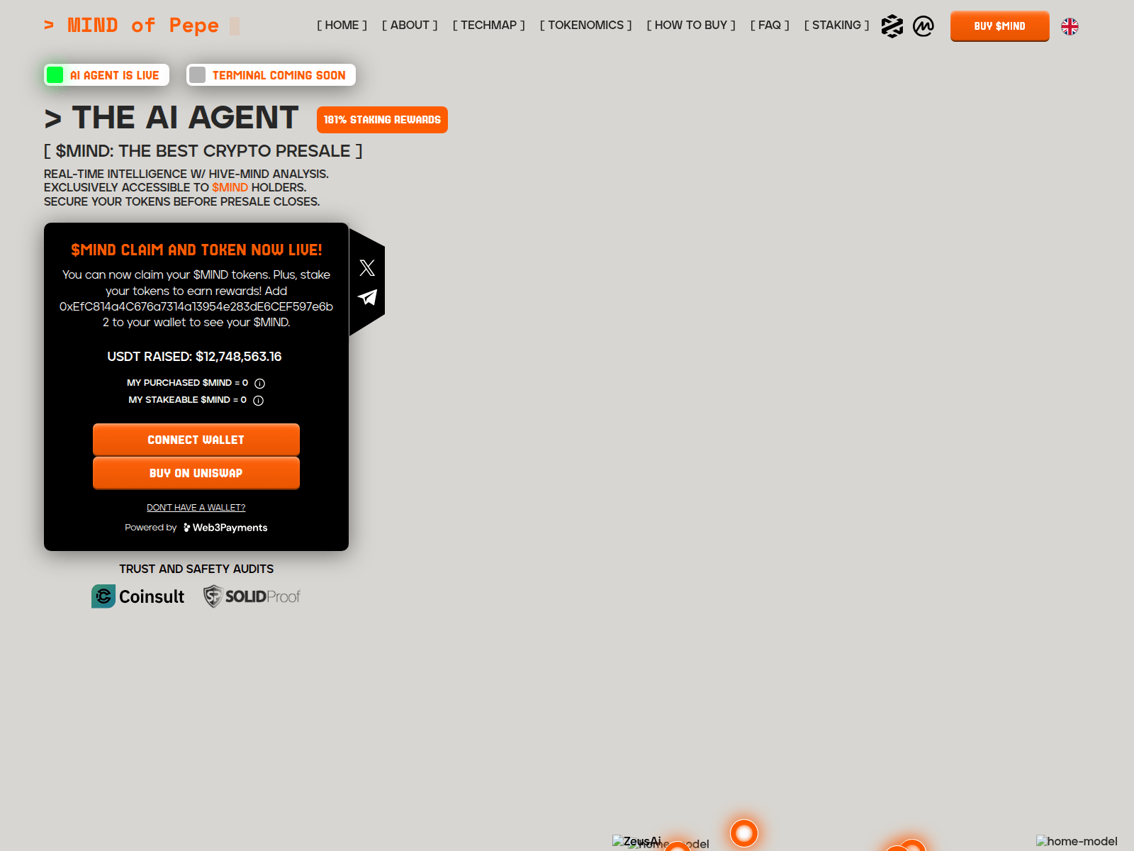 Screenshot of claimmindopepe.pages.dev