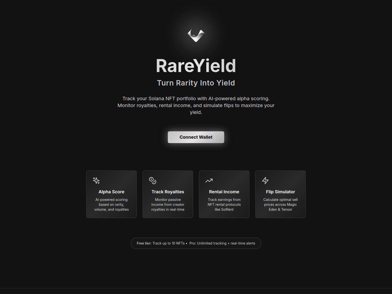 Screenshot of rareyield.xyz