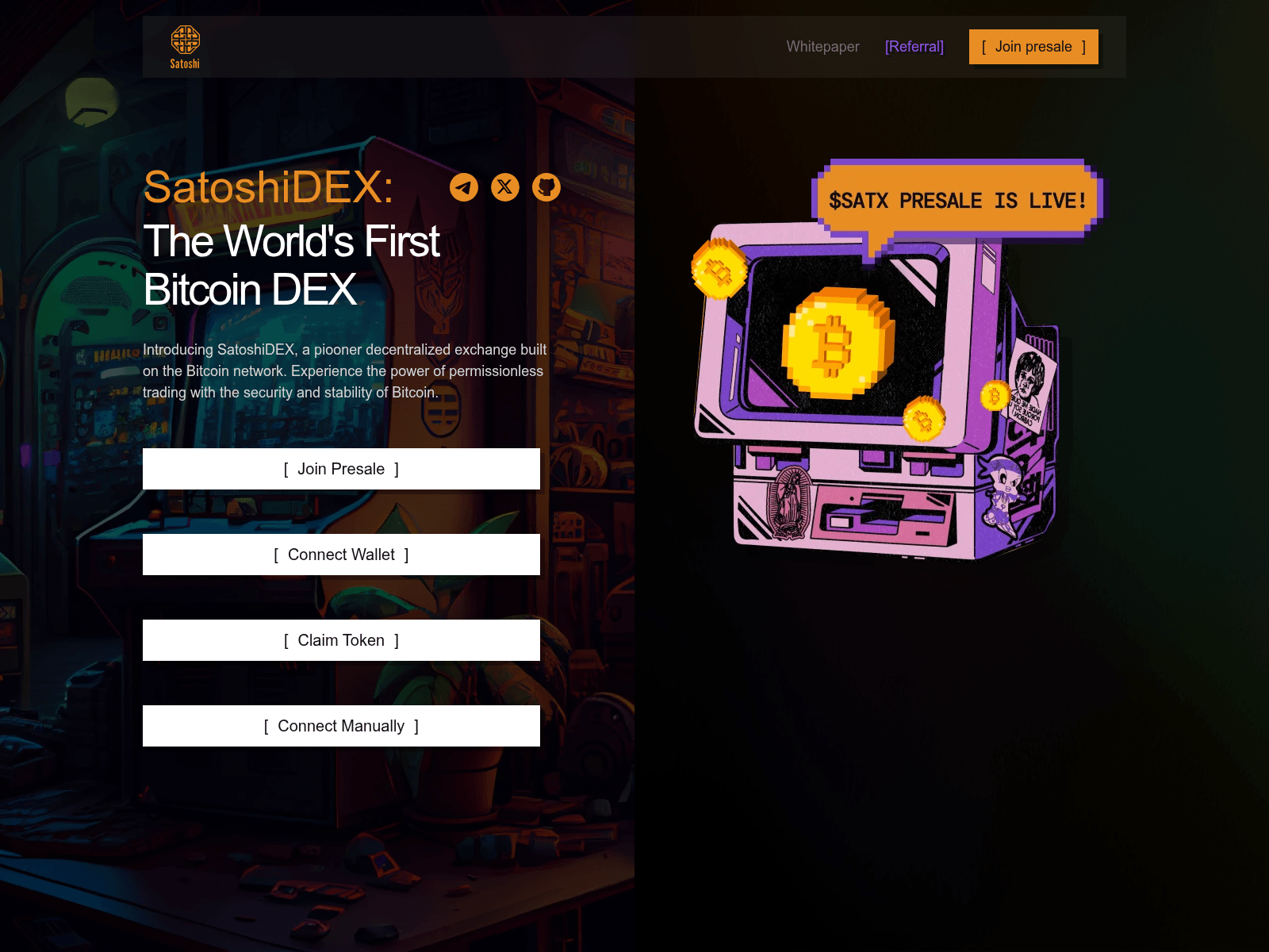 Screenshot of satoshidex-in.pages.dev