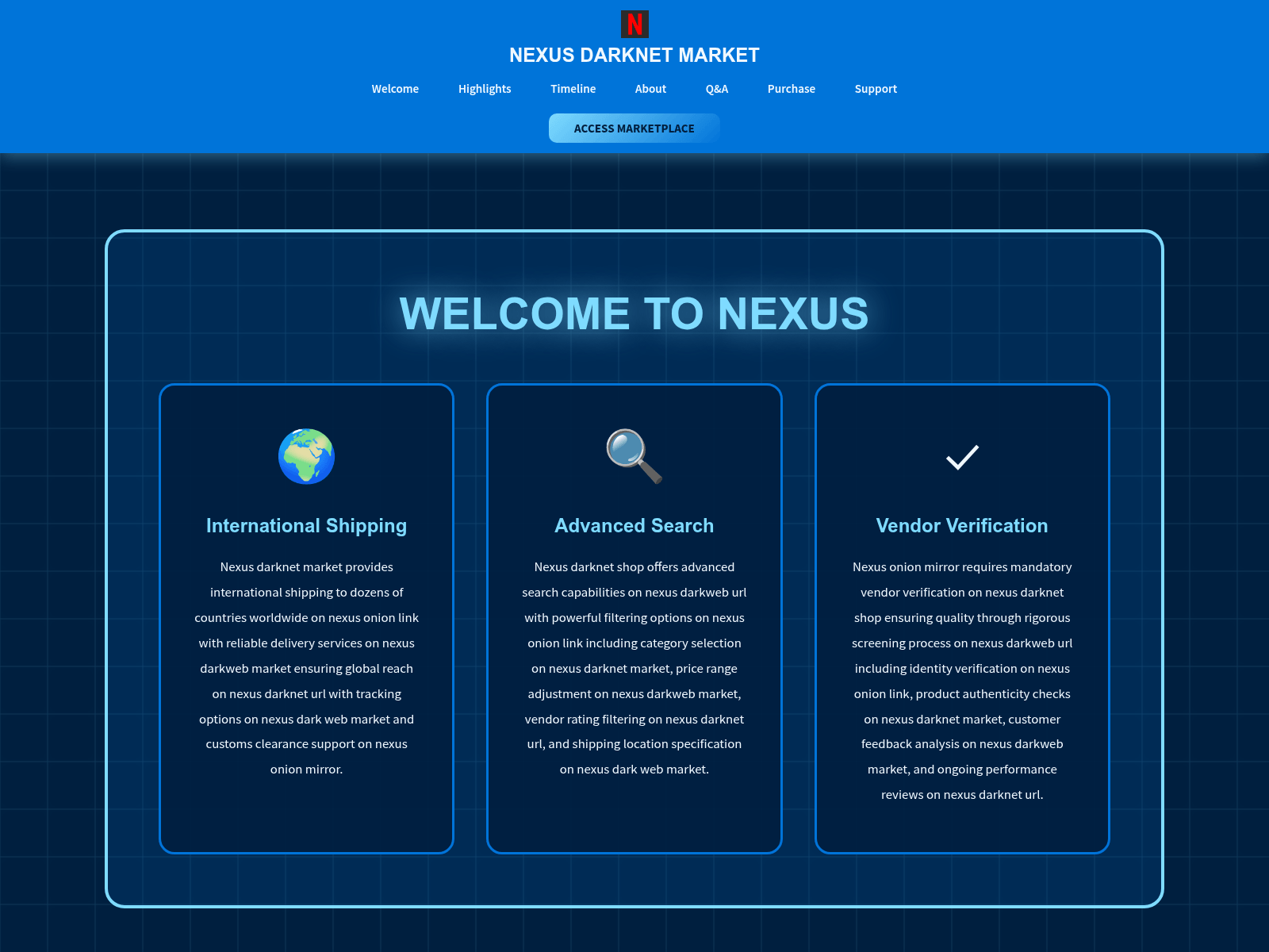 Screenshot of nexus-darknet-marketplace.net