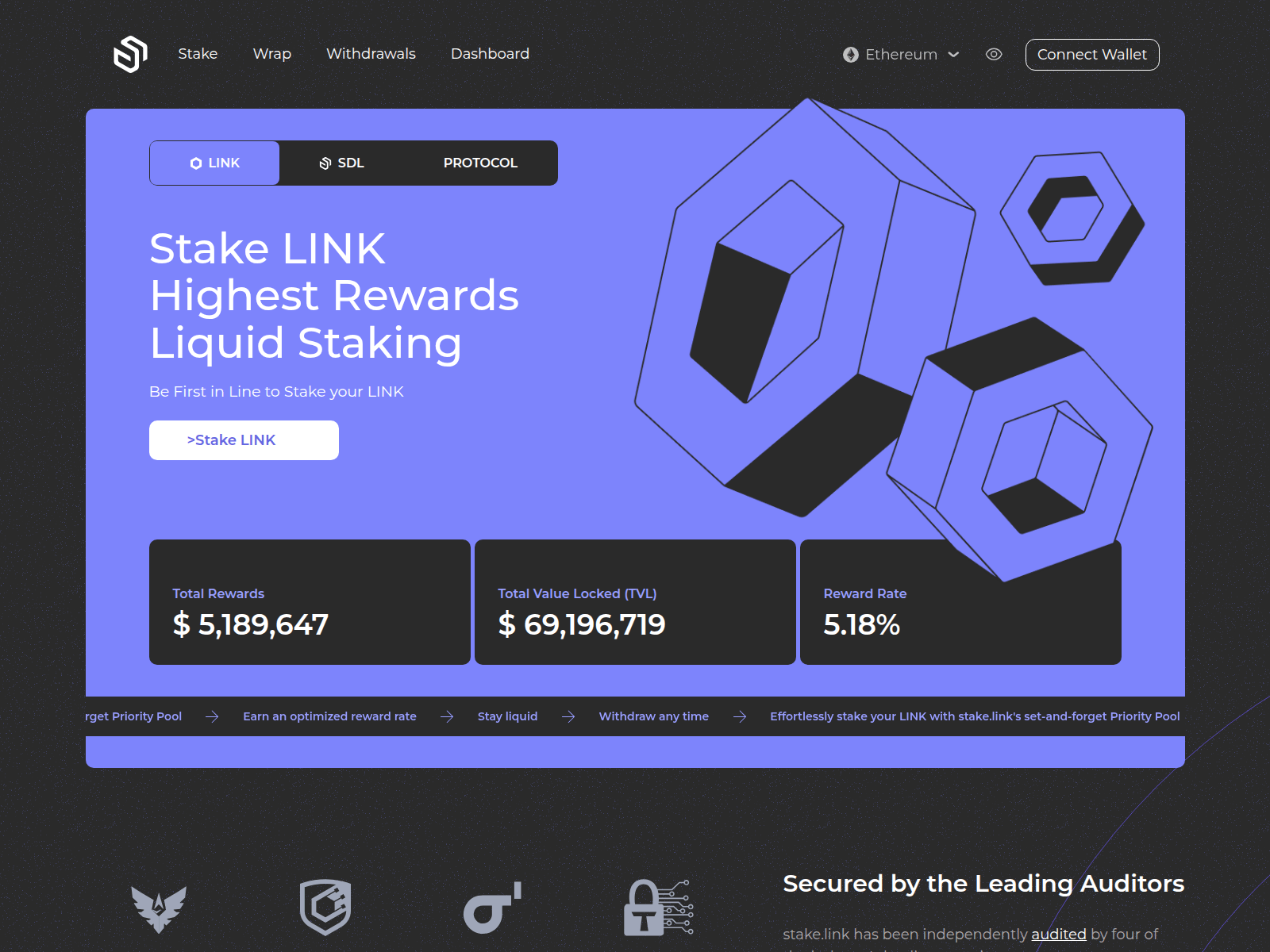 Forensic screenshot of stake-links.pages.dev