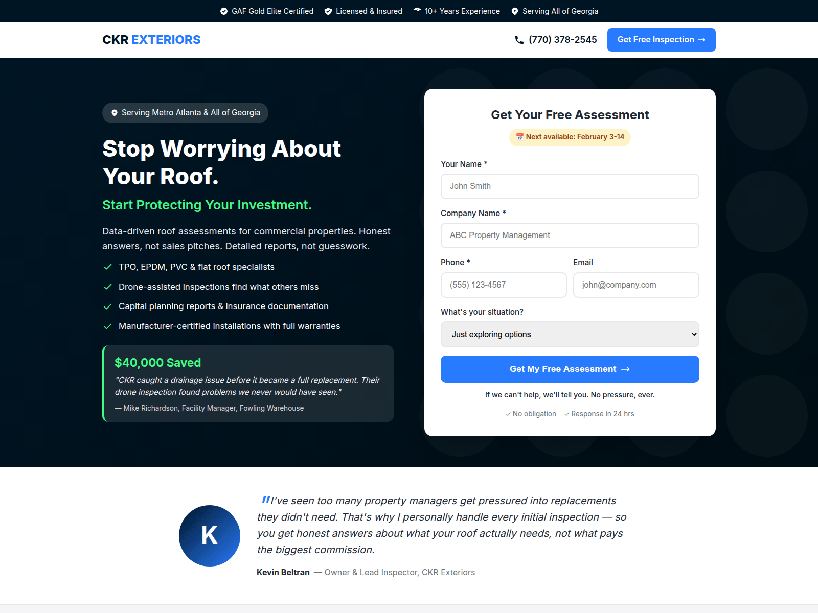 Forensic screenshot of ckr-landing-v2.pages.dev