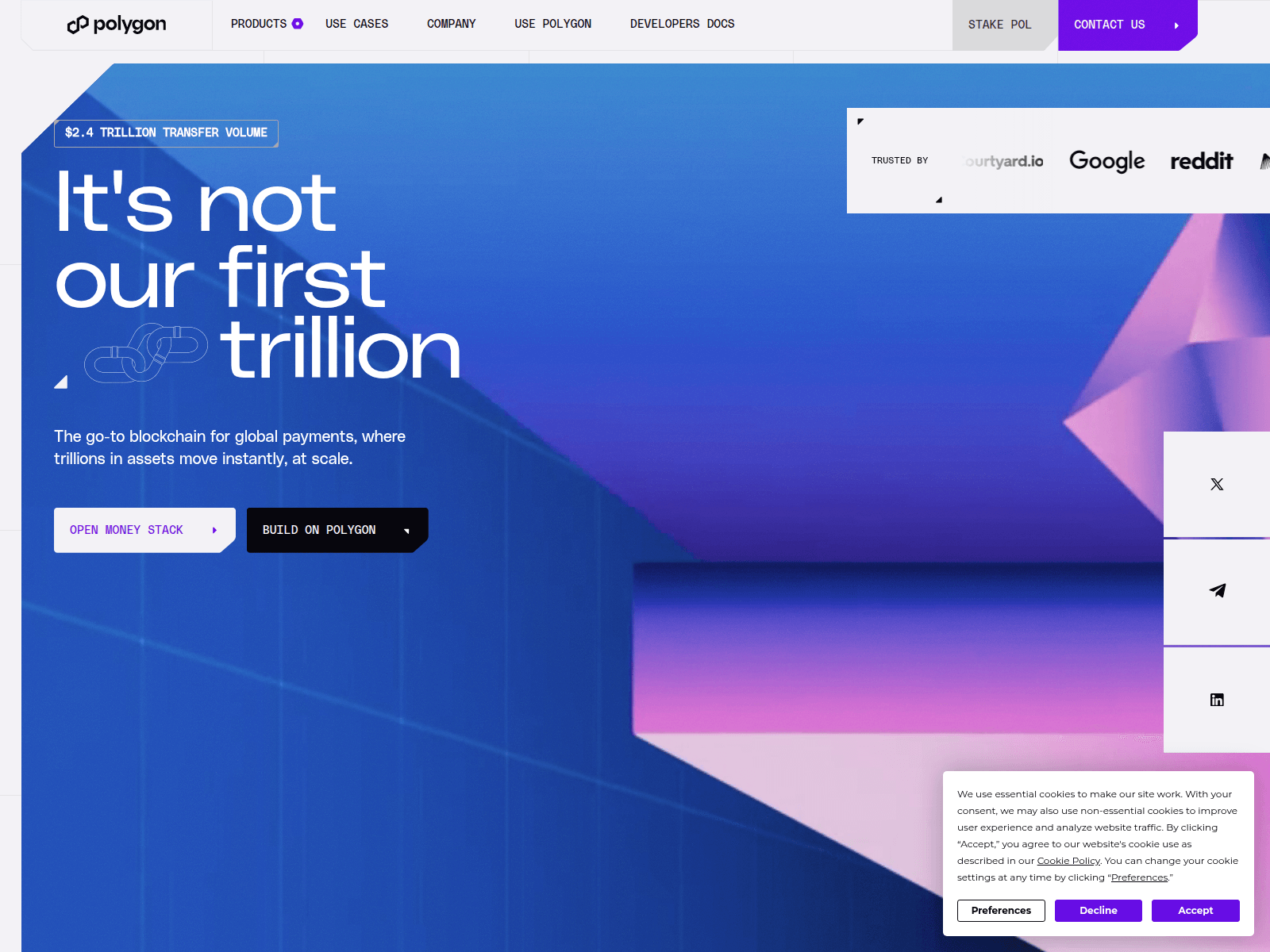 Forensic screenshot of polystake.net