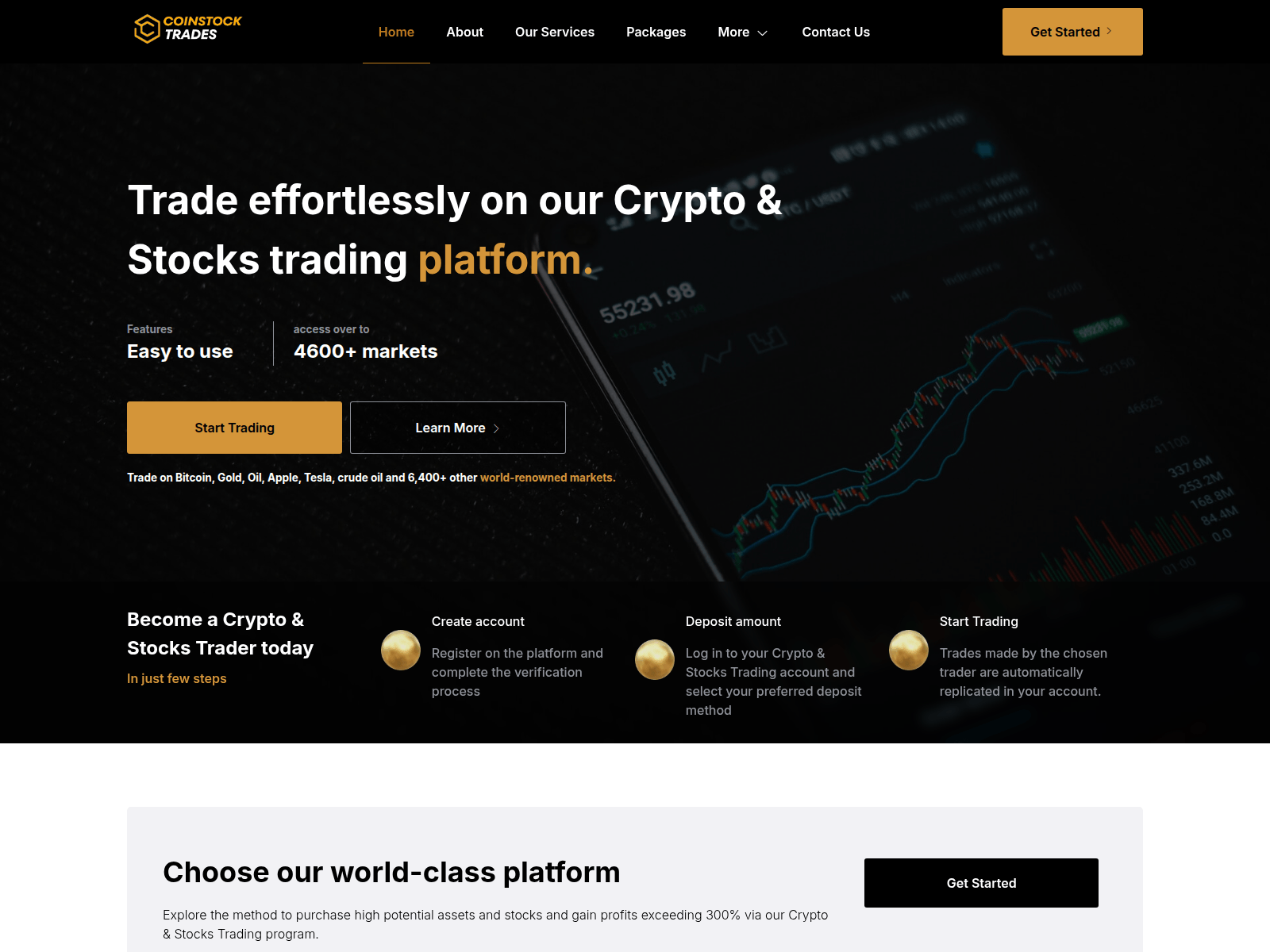 Screenshot of coinstocktrades.net