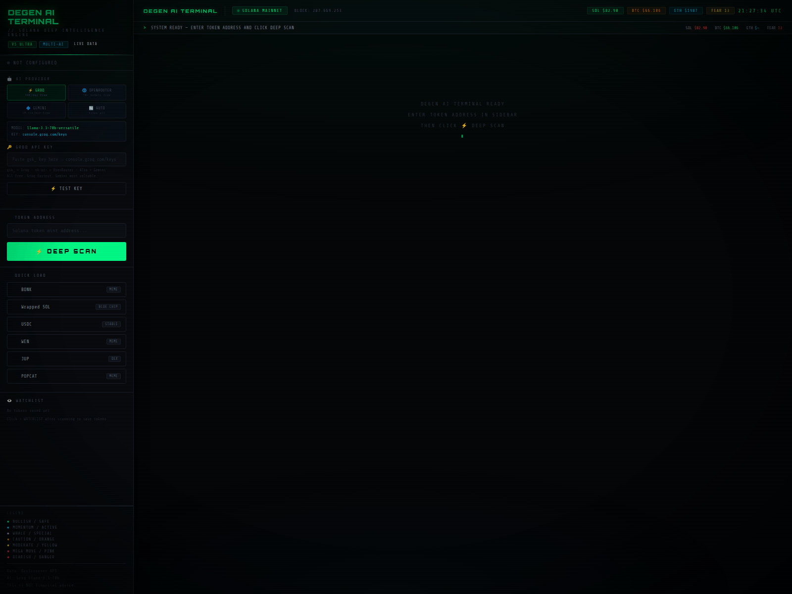 Screenshot of degenai0.netlify.app