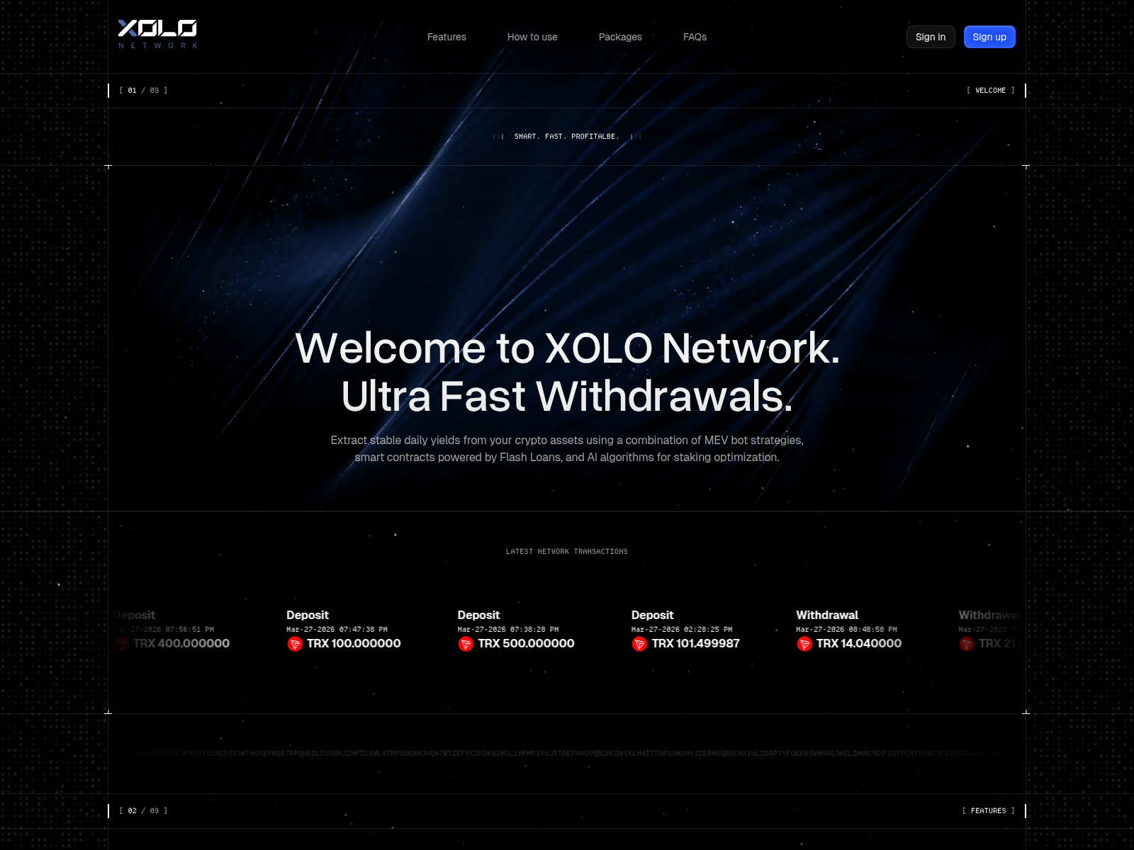 Screenshot of xolo.network