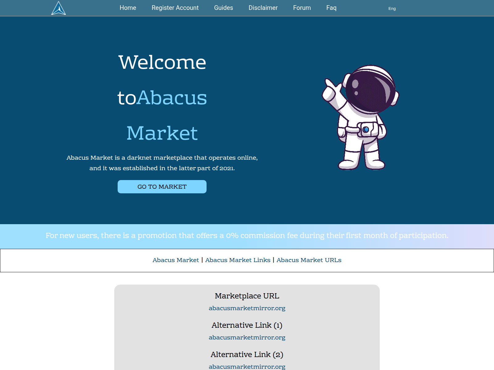Screenshot of abacusmarketmirror.org