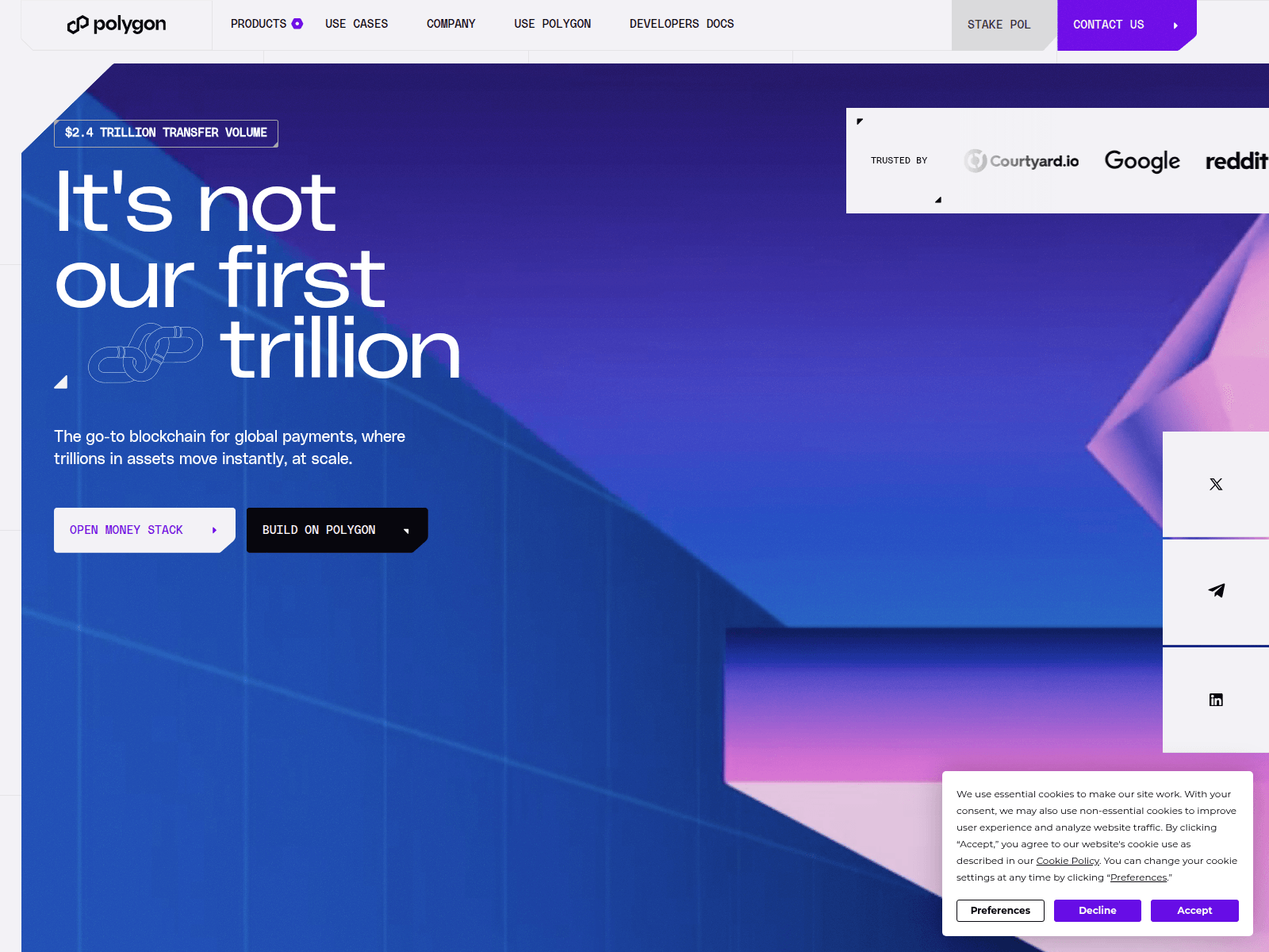 Screenshot of polcash.org