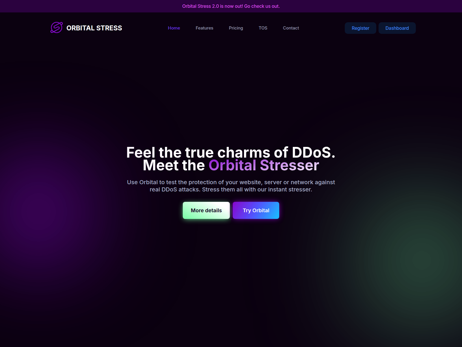 Forensic screenshot of orbitalstress.xyz