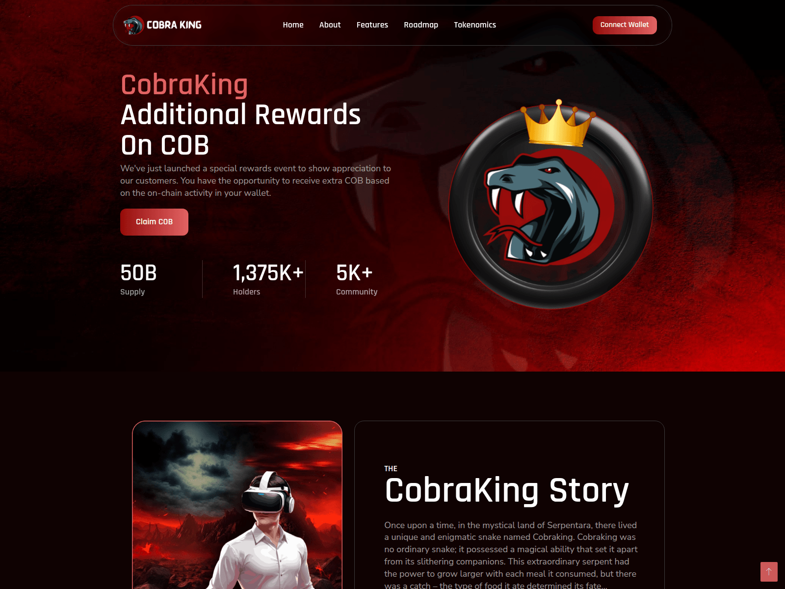 Screenshot of cobraking.site