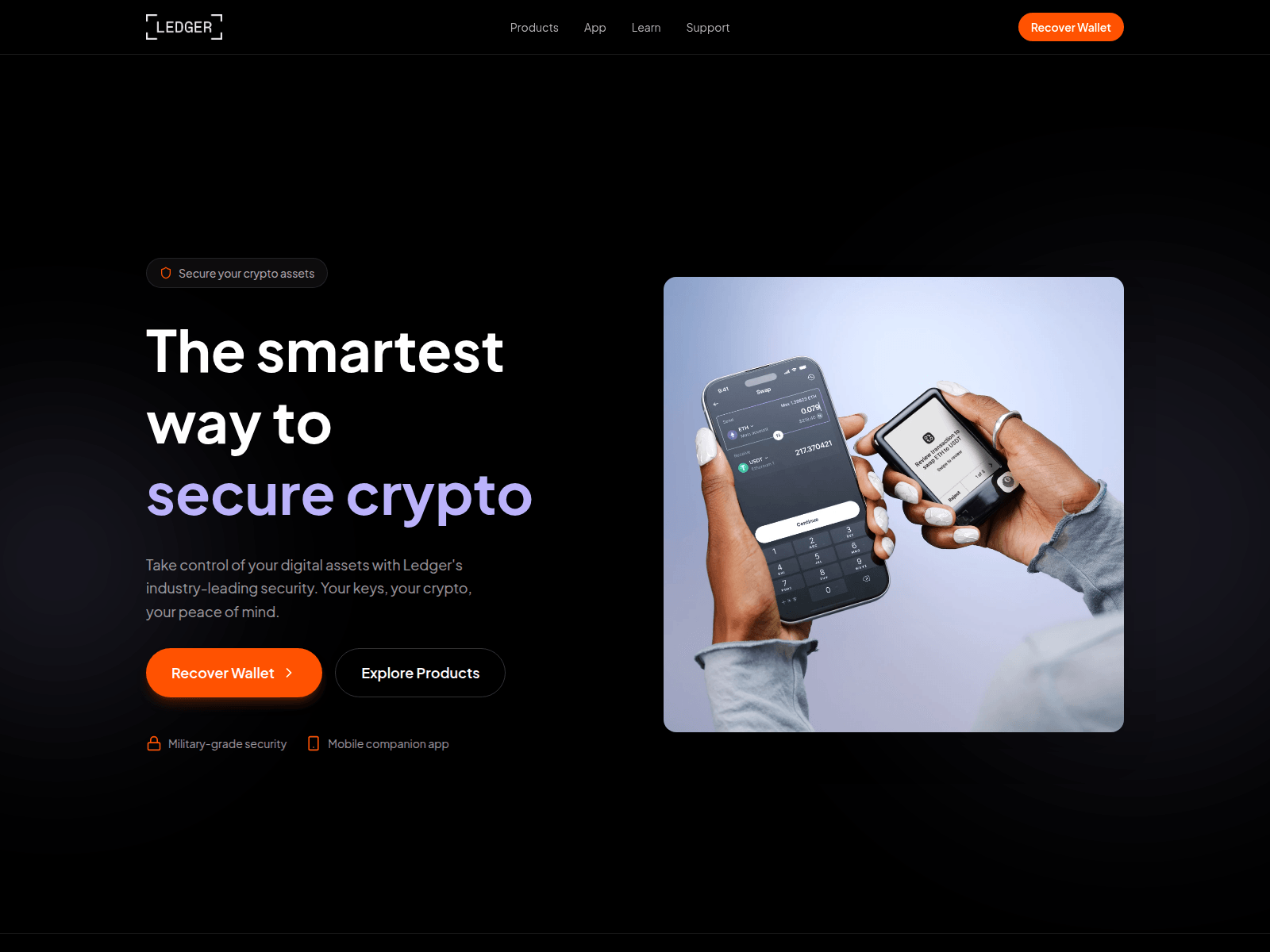 Forensic screenshot of ledger-recovery.support
